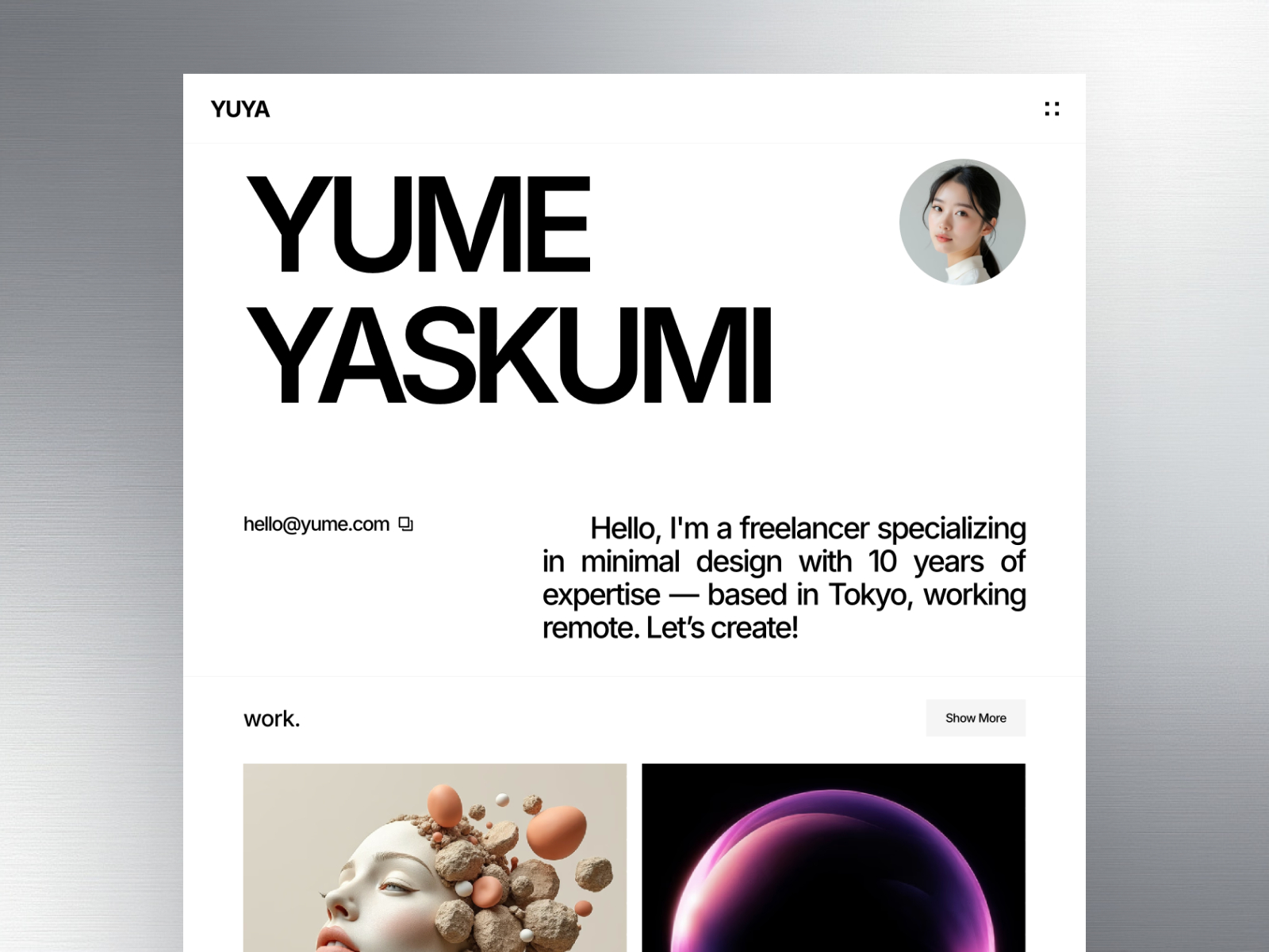 创意机构官网设计灵感，设计工作室、作品集 Framer 网站模板详情图 1