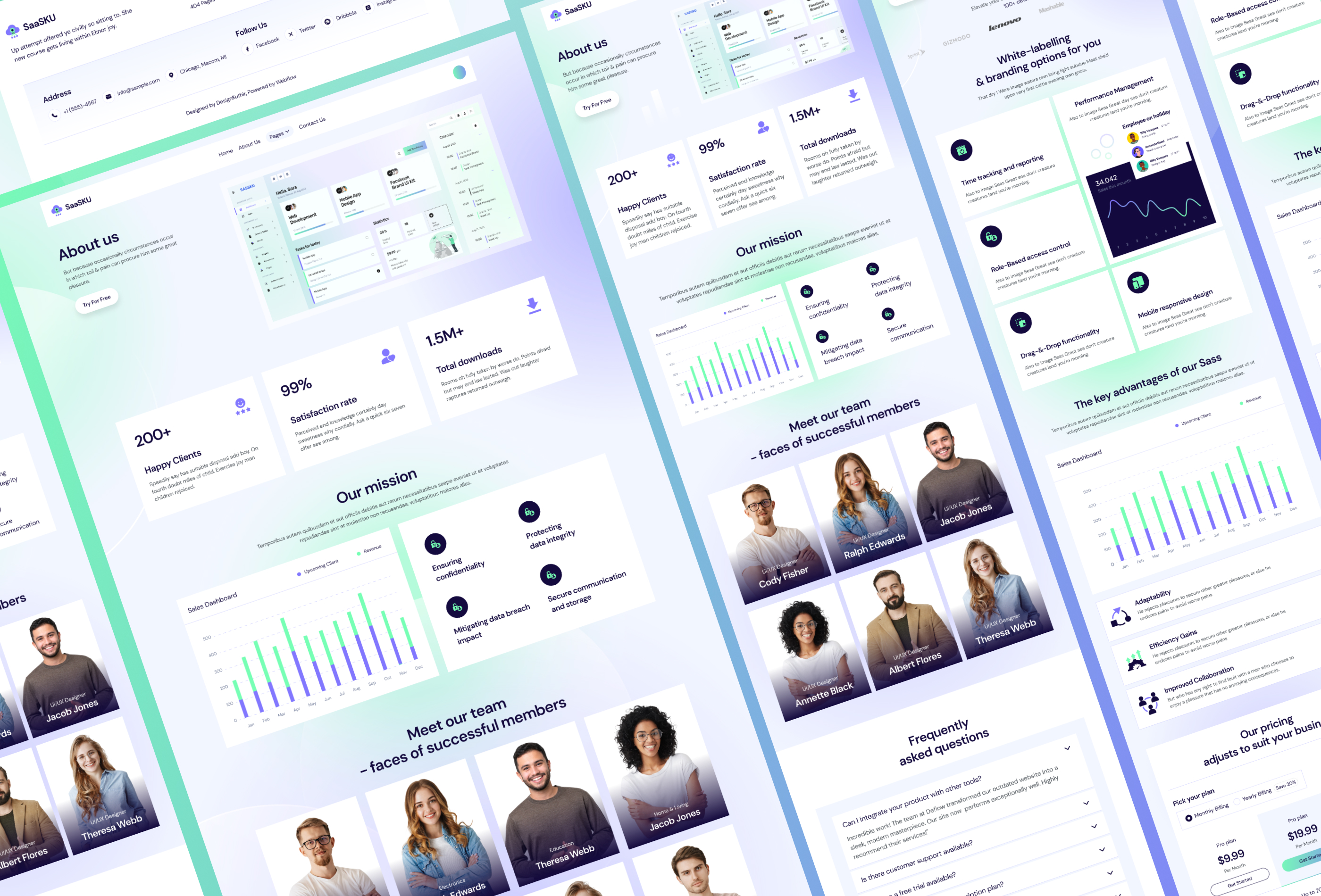 现代专业 SaaS 产品官网设计灵感，SaaS、企业官网 Framer 网站模板详情图 2