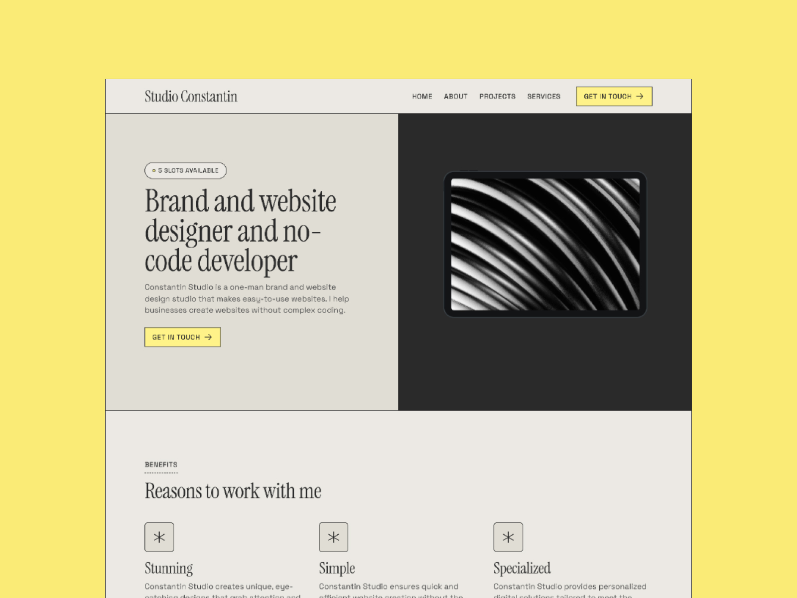 创意机构官网设计灵感，设计工作室、作品集 Framer 网站模板详情图 1