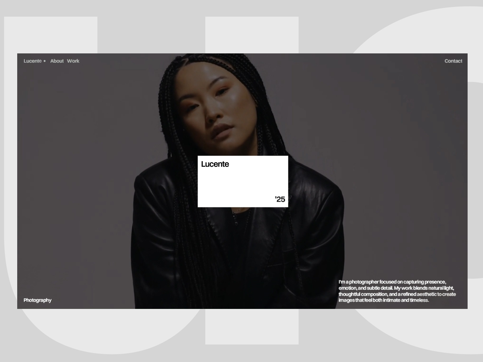 极简现代作品集网站设计灵感，作品集 Framer 网站模板详情图 1