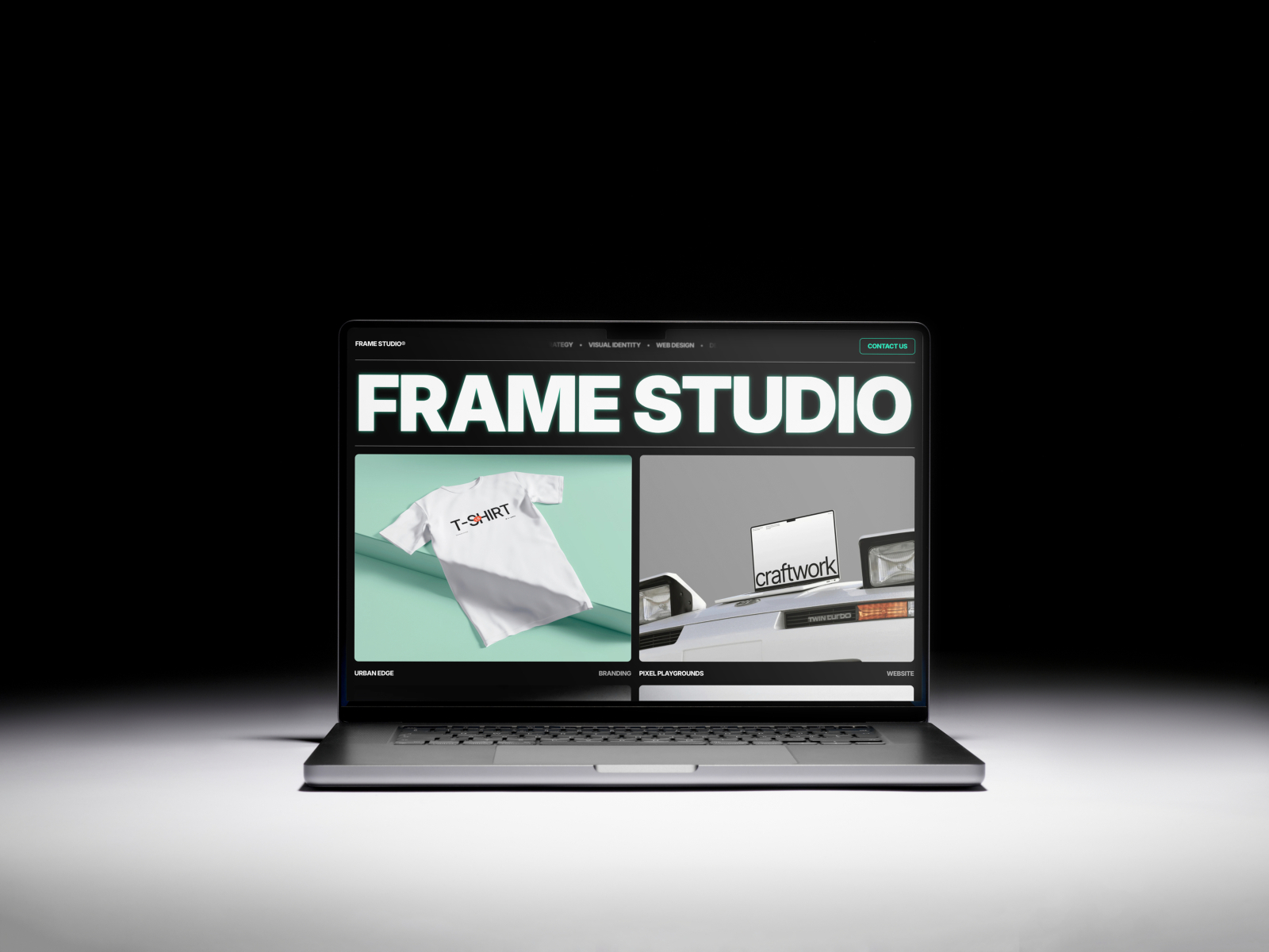 高级暗黑动效创意机构官网设计灵感，设计工作室、作品集 Framer 网站模板详情图 1