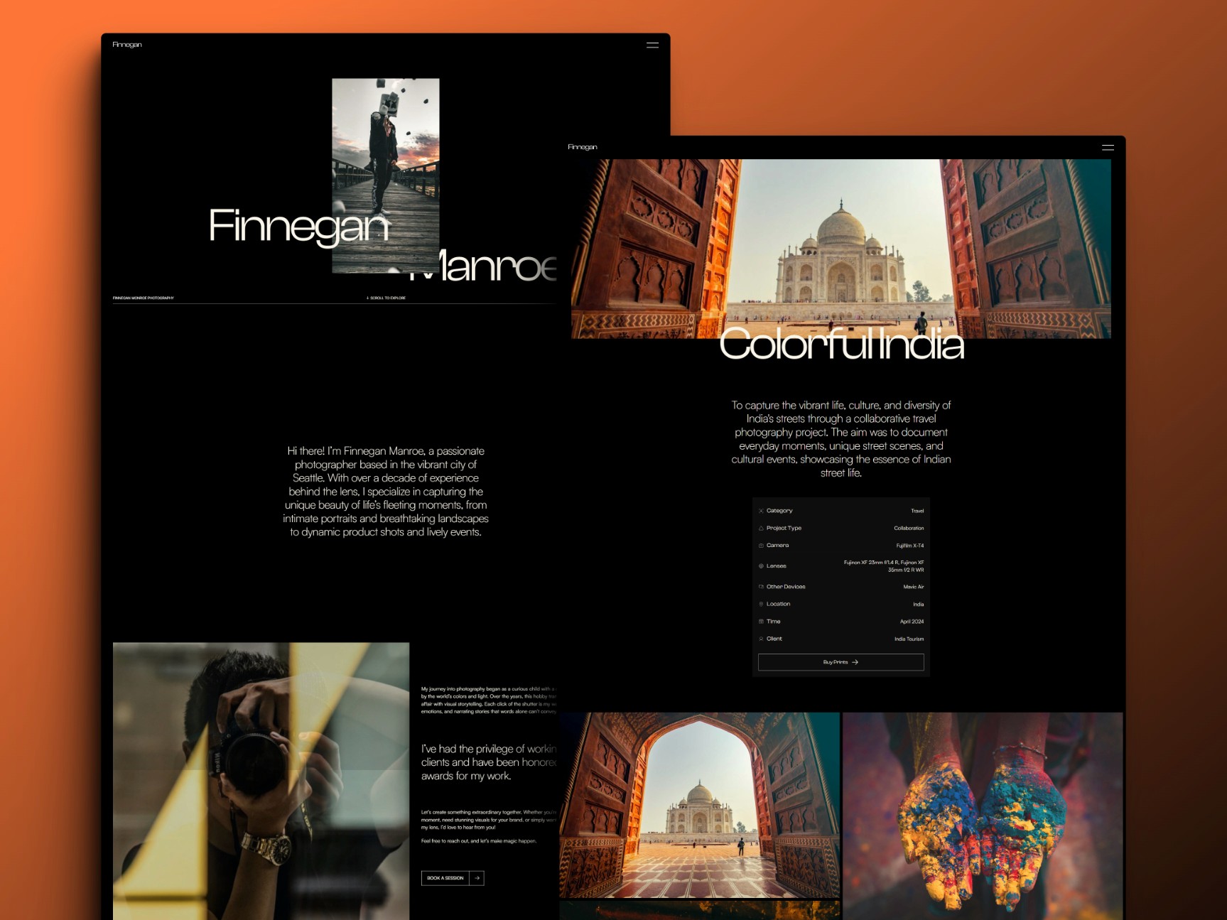 作品集网站设计灵感，作品集 Framer 网站模板详情图 3