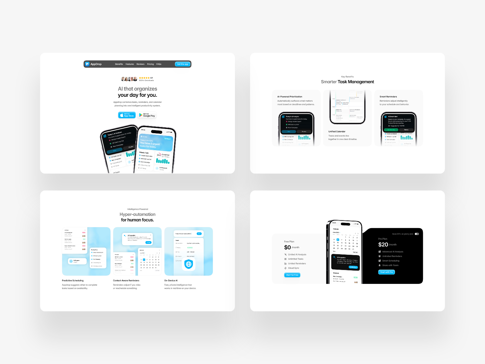 极简现代 AI 产品官网设计灵感，人工智能、SaaS Framer 网站模板详情图 3