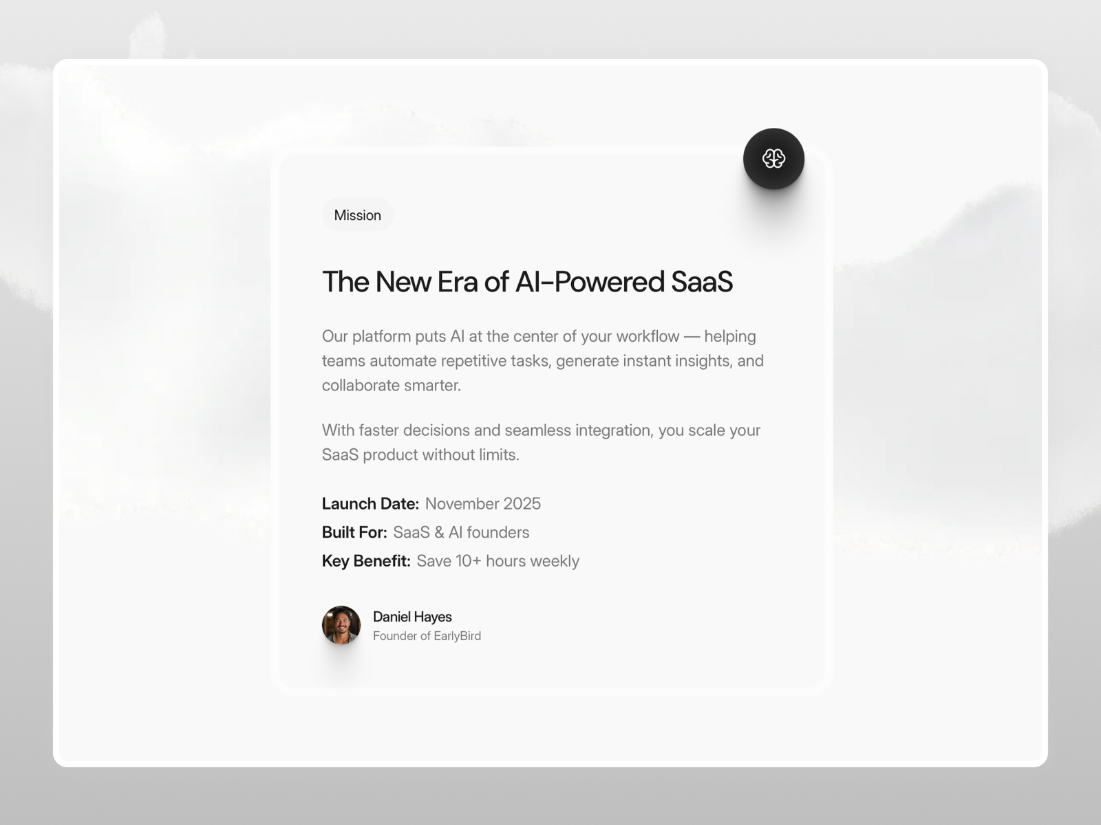 极简现代 SaaS 产品官网设计灵感，人工智能、SaaS Framer 网站模板详情图 2