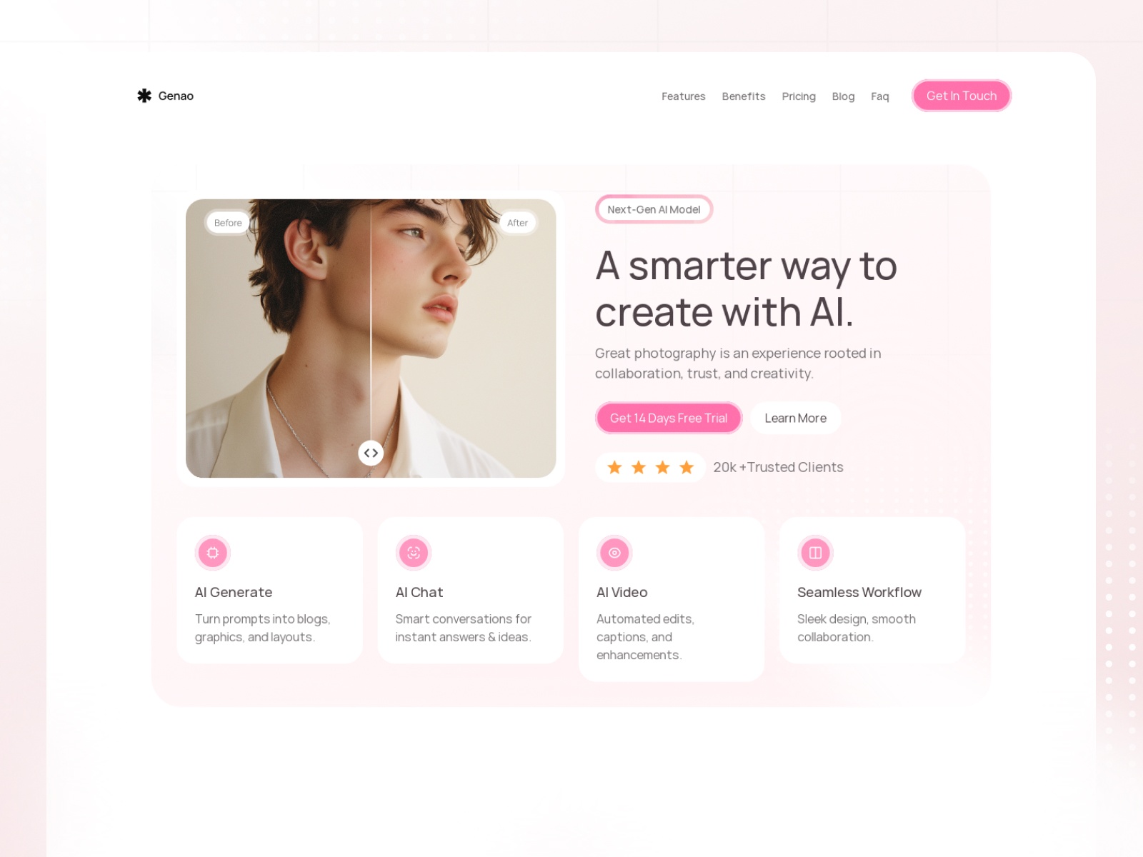 极简动效 AI 机构落地页设计灵感，人工智能、SaaS Framer 网站模板详情图 1