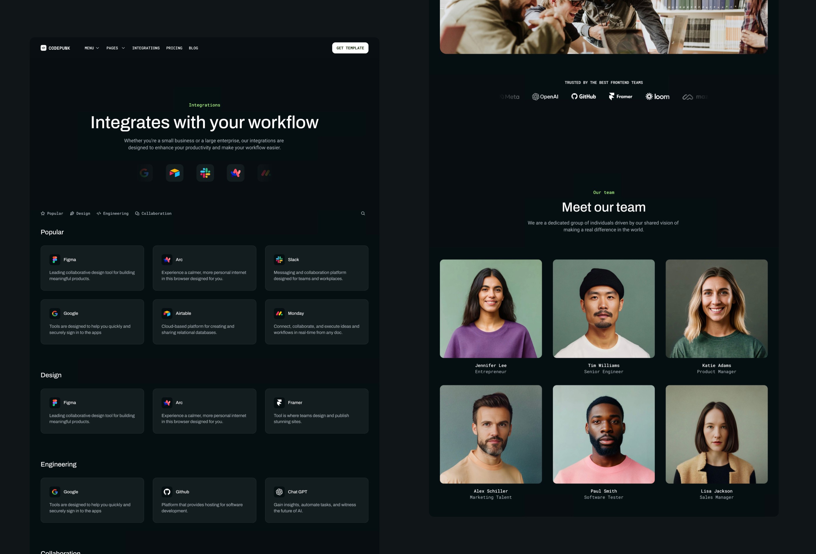 现代专业 AI 产品官网设计灵感，Web3、人工智能 Framer 网站模板详情图 4