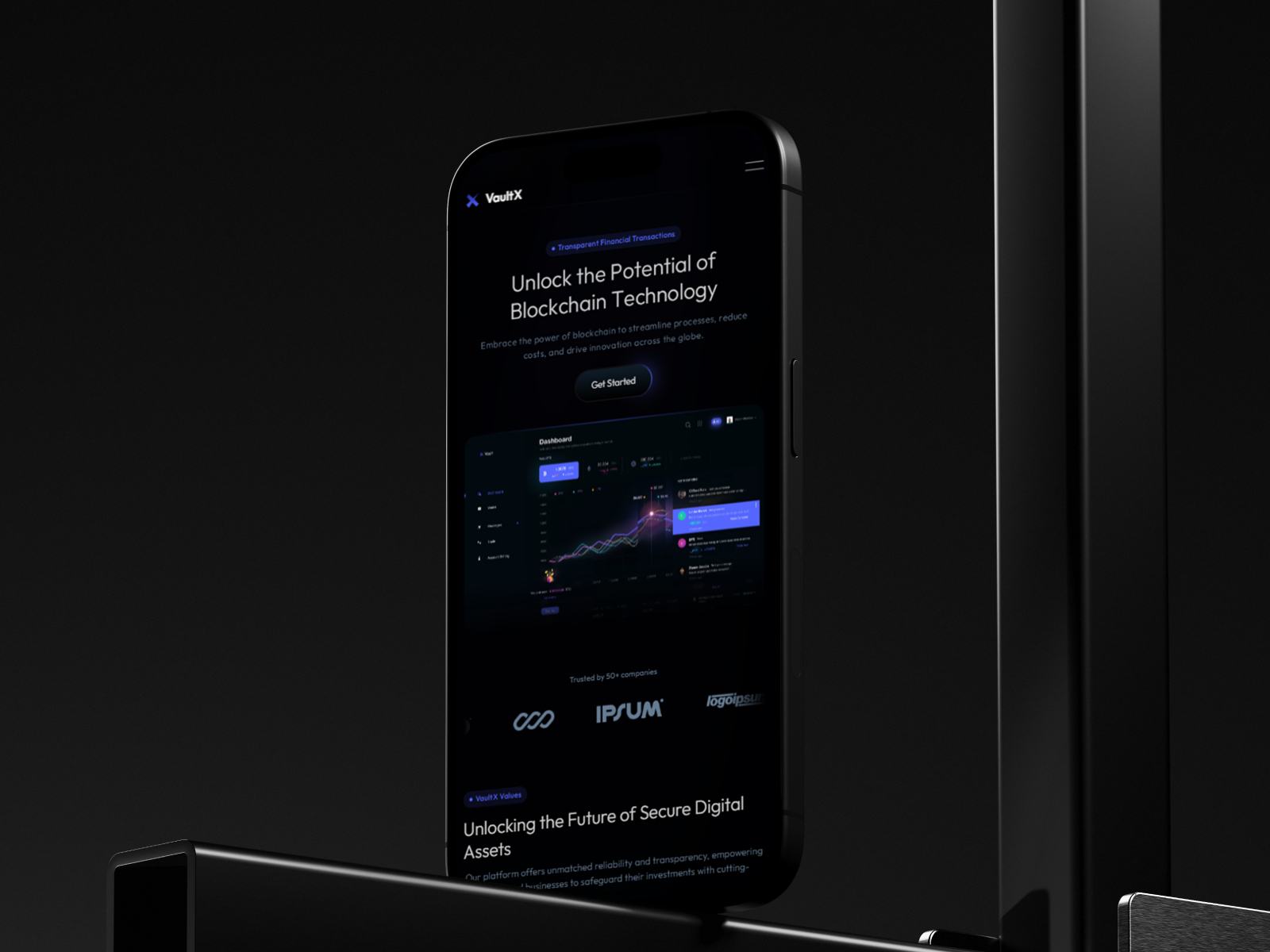 高级暗黑极简 AI 产品官网设计灵感，Web3、人工智能 Framer 网站模板详情图 2