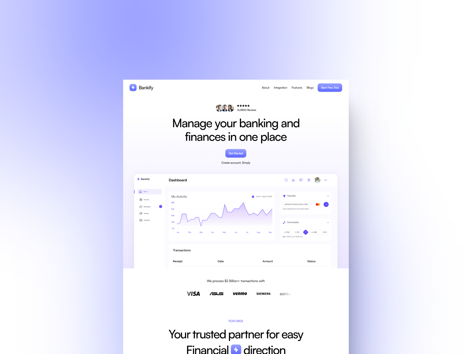 金融科技网站设计灵感，金融科技、SaaS Framer 网站模板详情图 2