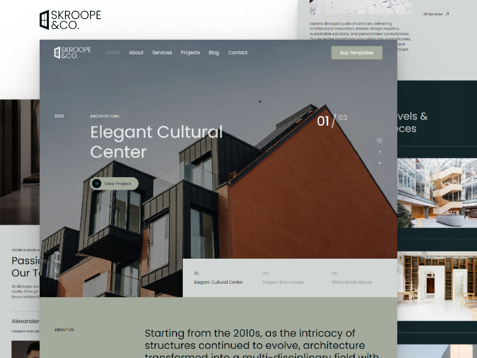 专业动效建筑空间网站设计灵感，建筑空间、SaaS Framer 网站模板详情图 1