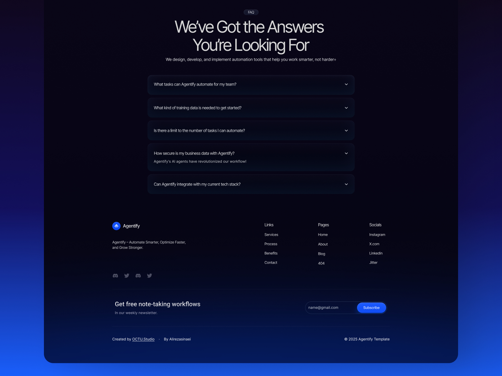 高级暗黑现代 AI 机构落地页设计灵感，Web3、人工智能 Framer 网站模板详情图 4