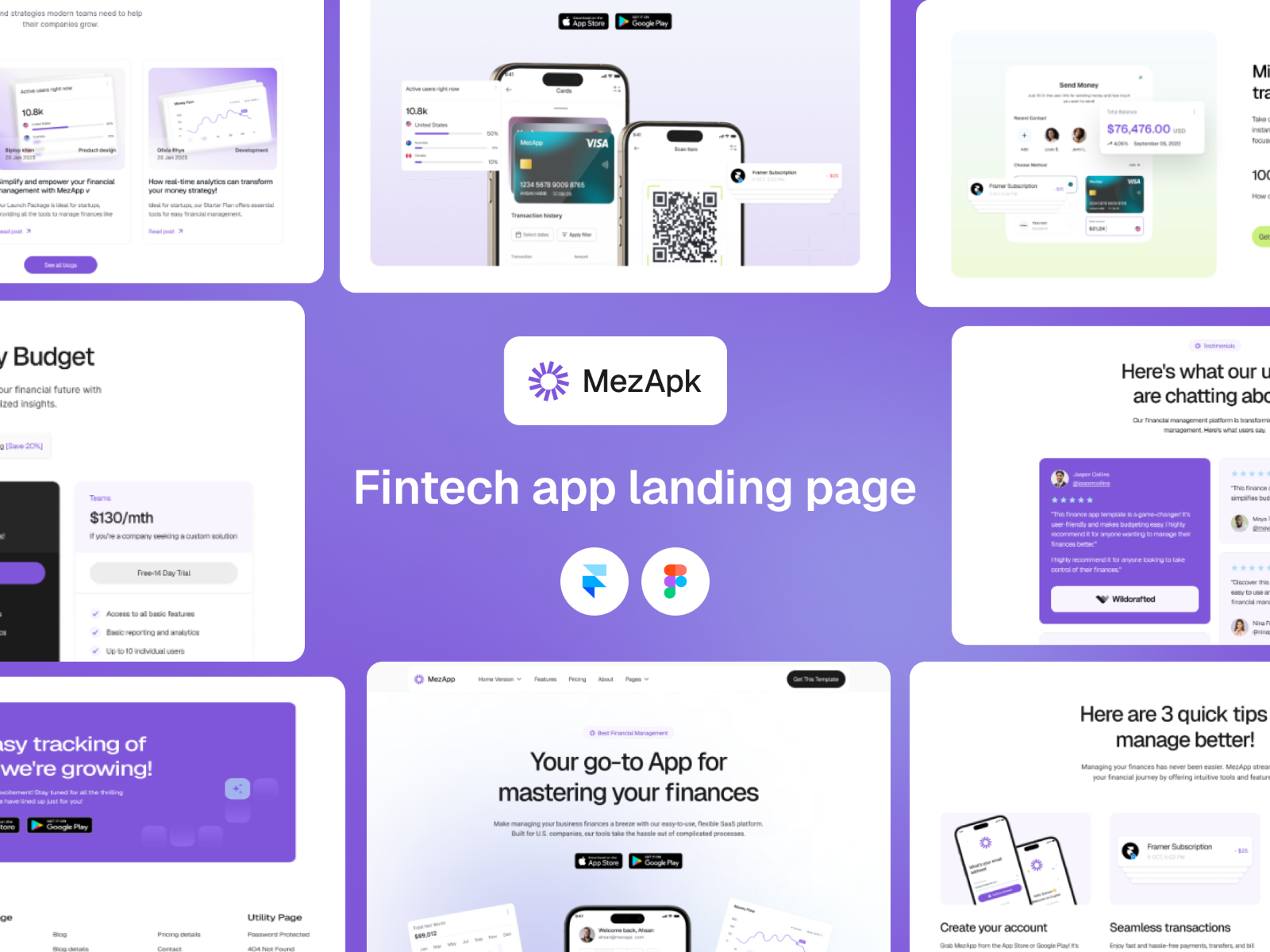 SaaS 产品官网设计灵感，金融科技、SaaS Framer 网站模板详情图 4