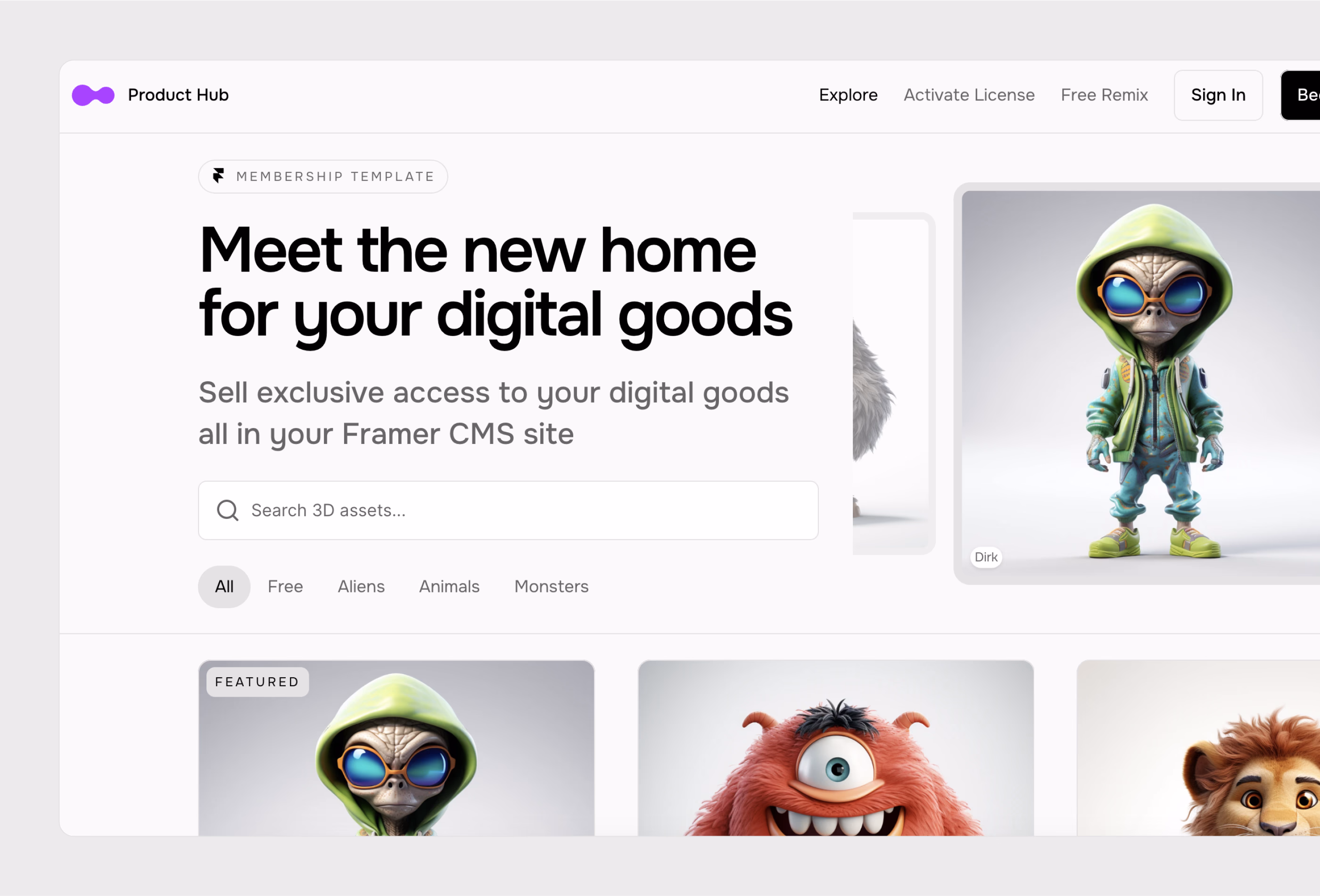 电商网站设计灵感，电商、企业官网 Framer 网站模板详情图 2