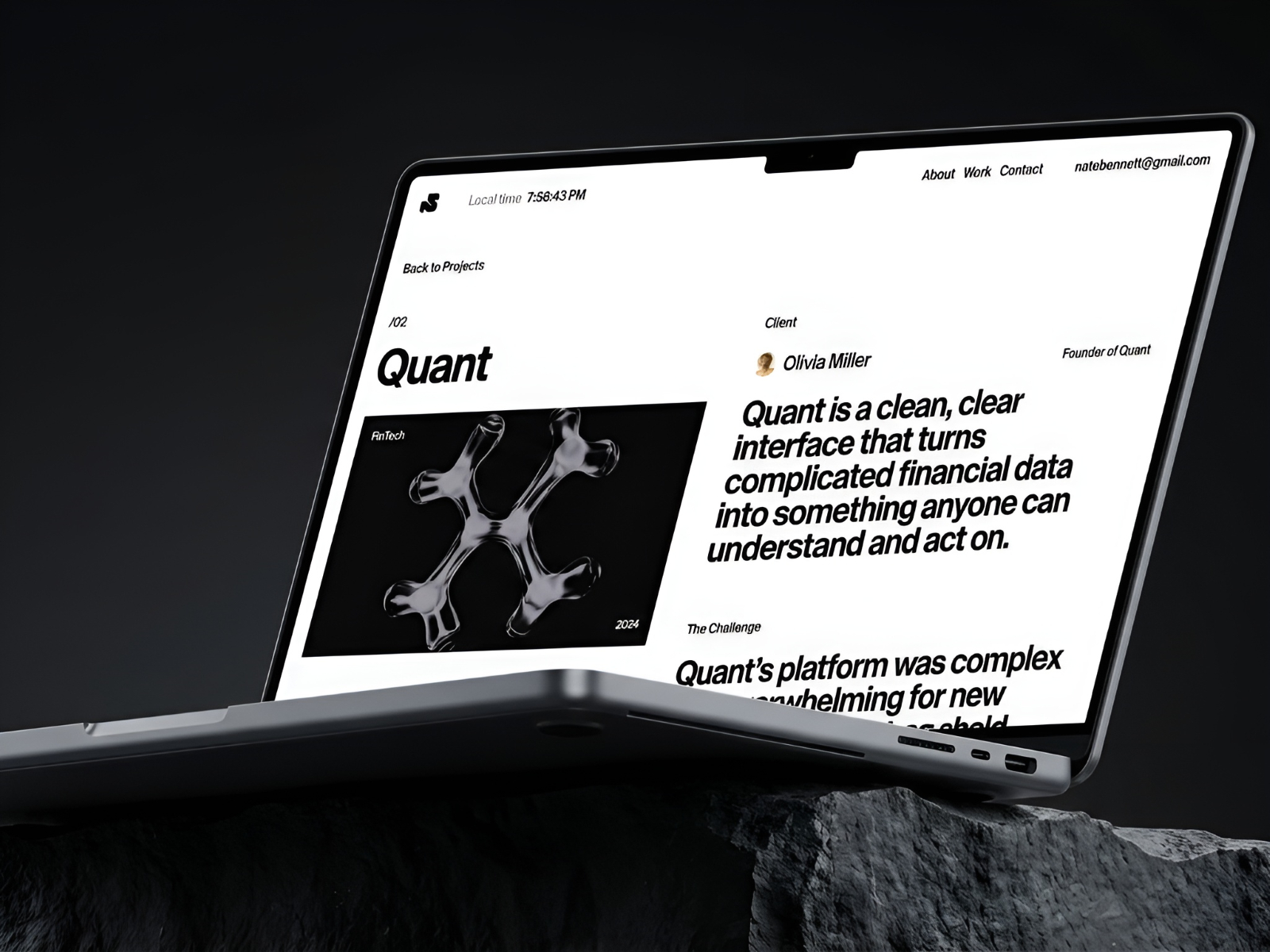 极简现代作品集网站设计灵感，作品集 Framer 网站模板详情图 2