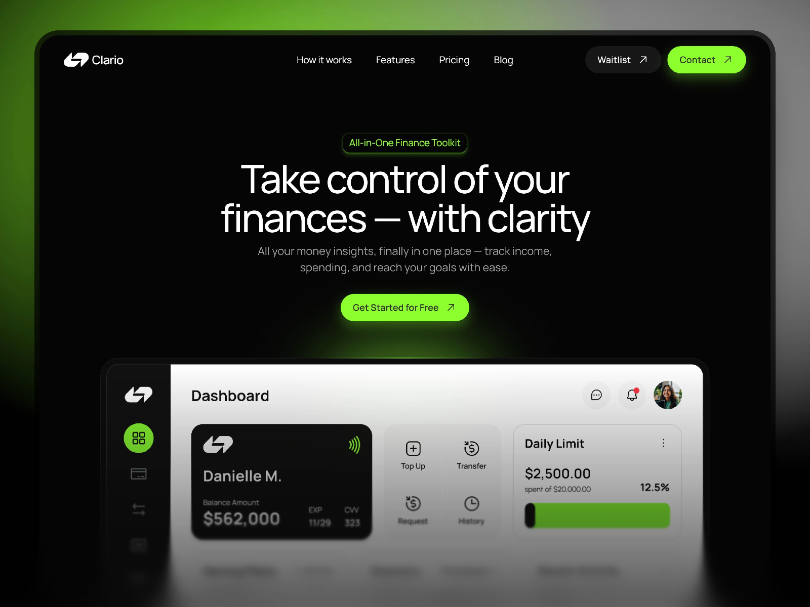 黑白极简现代金融科技网站设计灵感，金融科技、SaaS Framer 网站模板详情图 1