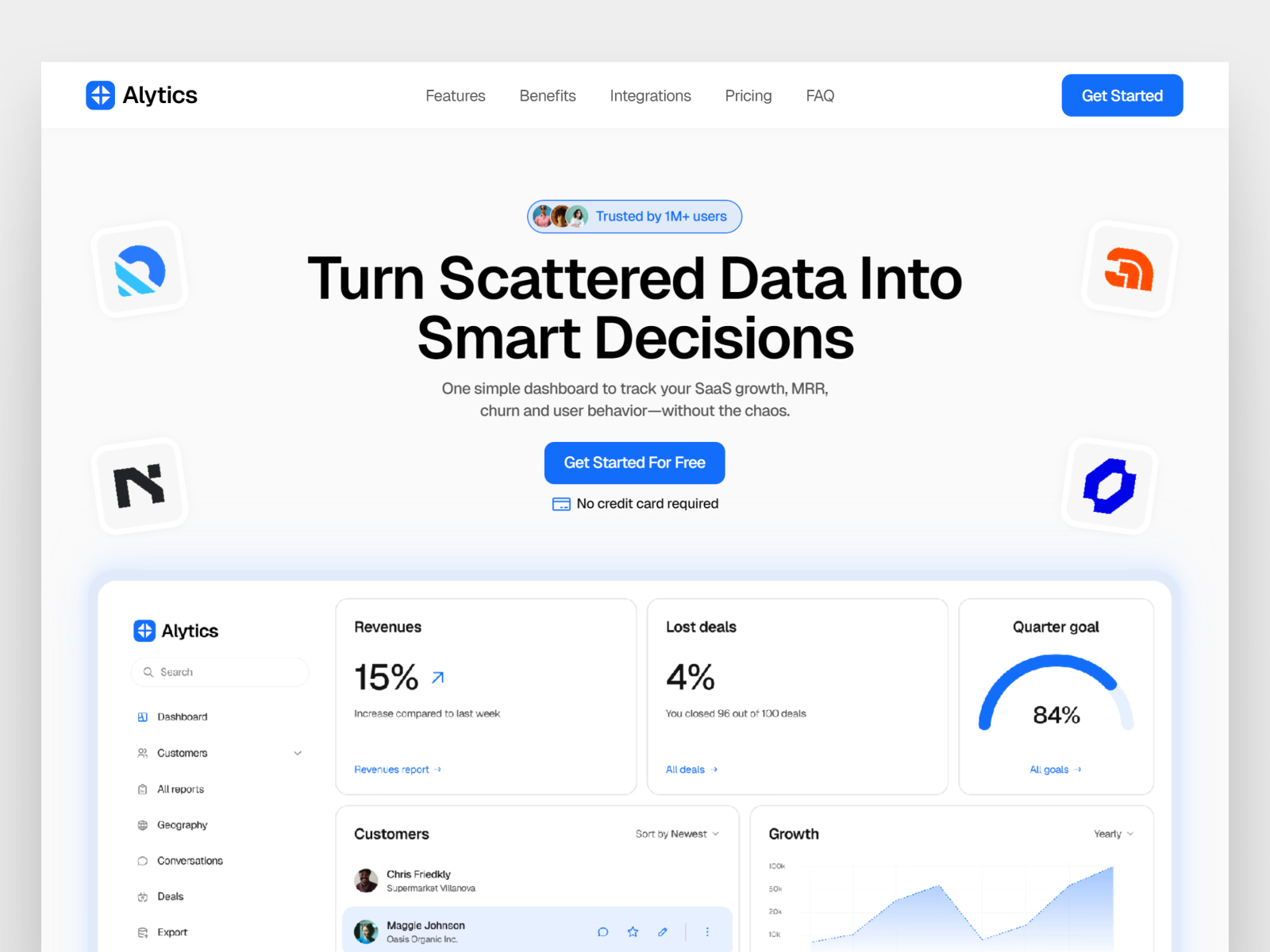极简现代 SaaS 产品官网设计灵感，SaaS、落地页 Framer 网站模板详情图 1