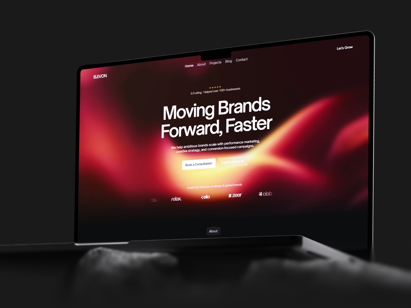 专业动效创意机构官网设计灵感，设计工作室 Framer 网站模板详情图 1