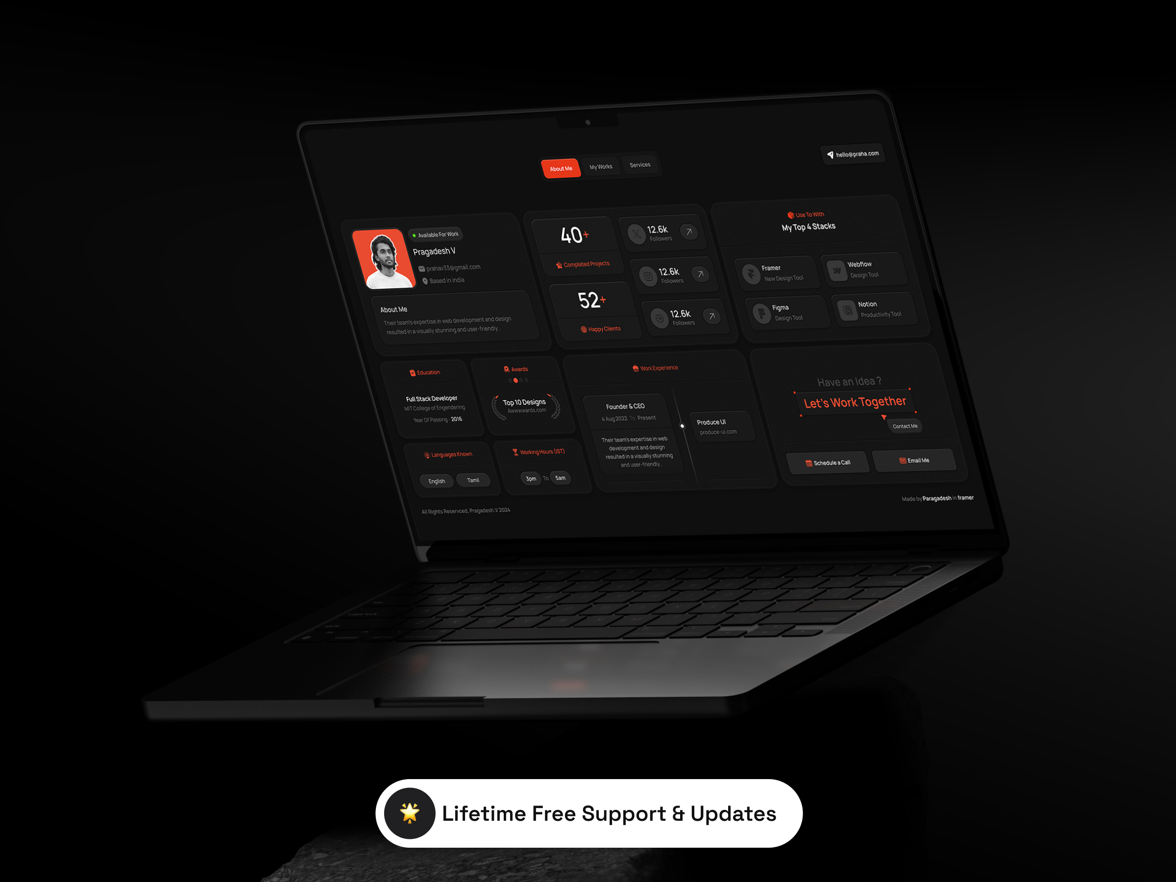Web3 项目官网设计灵感，Web3、作品集 Framer 网站模板详情图 2