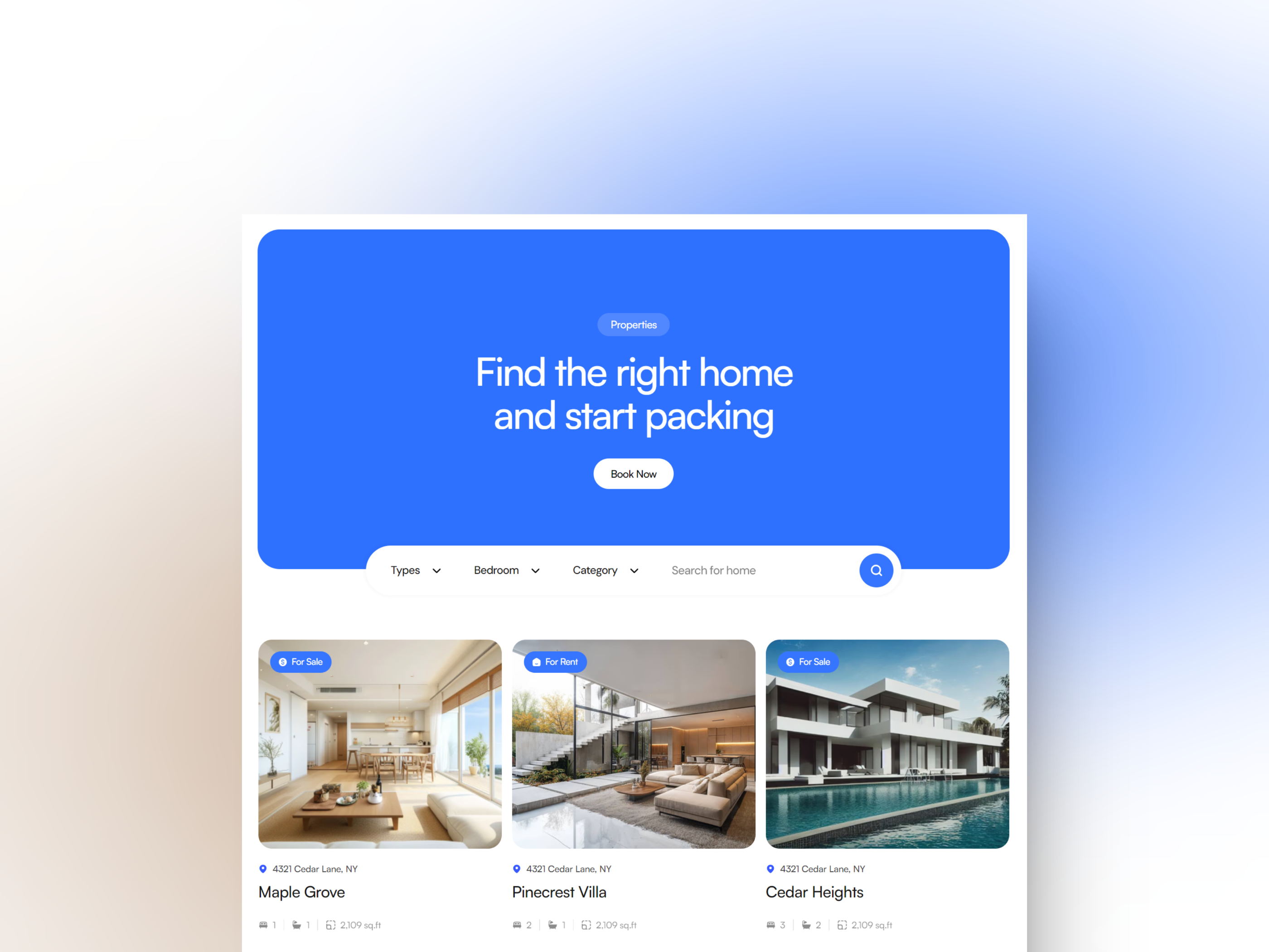 现代房地产网站设计灵感，房地产、企业官网 Framer 网站模板详情图 3
