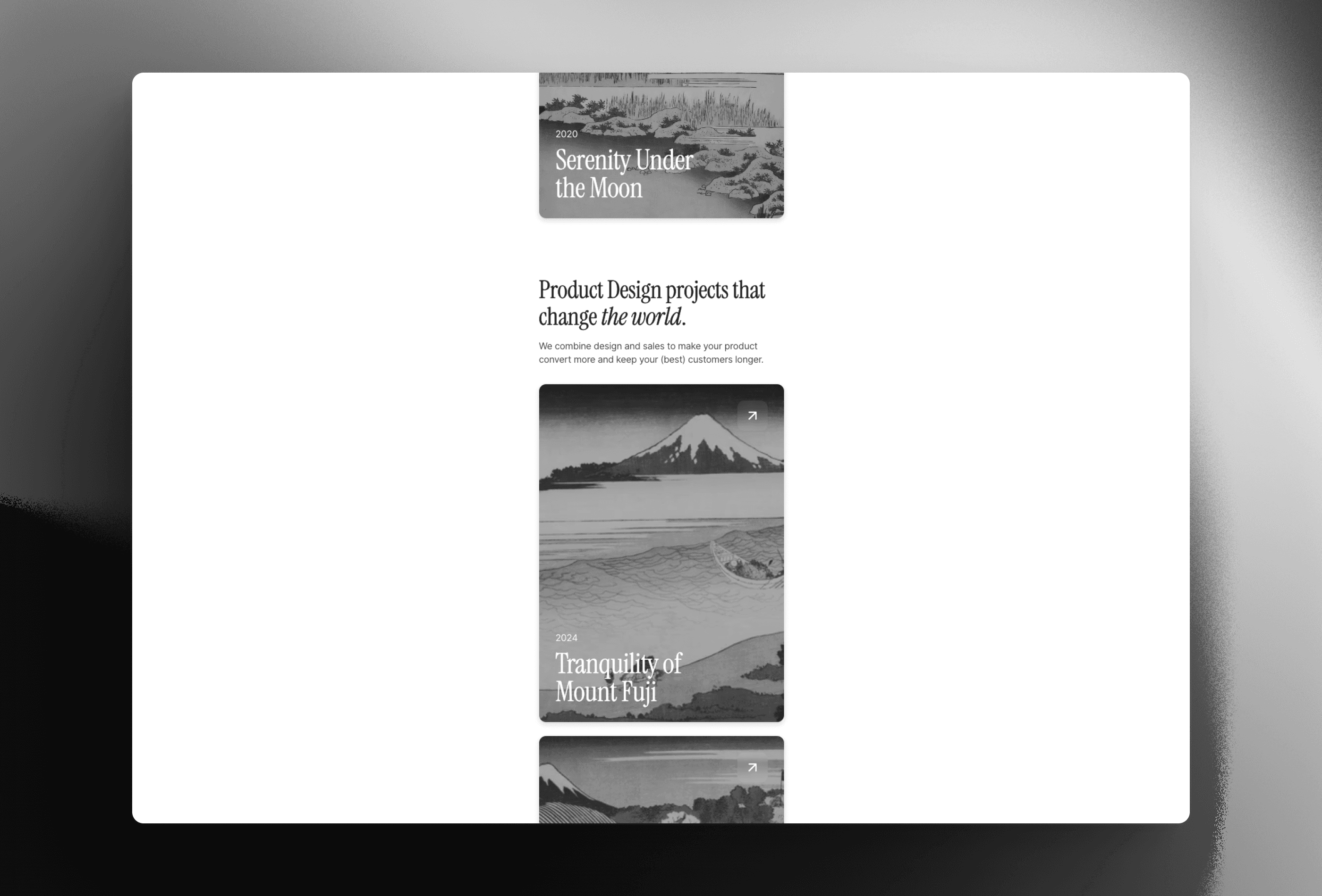 作品集网站设计灵感，作品集 Framer 网站模板详情图 3