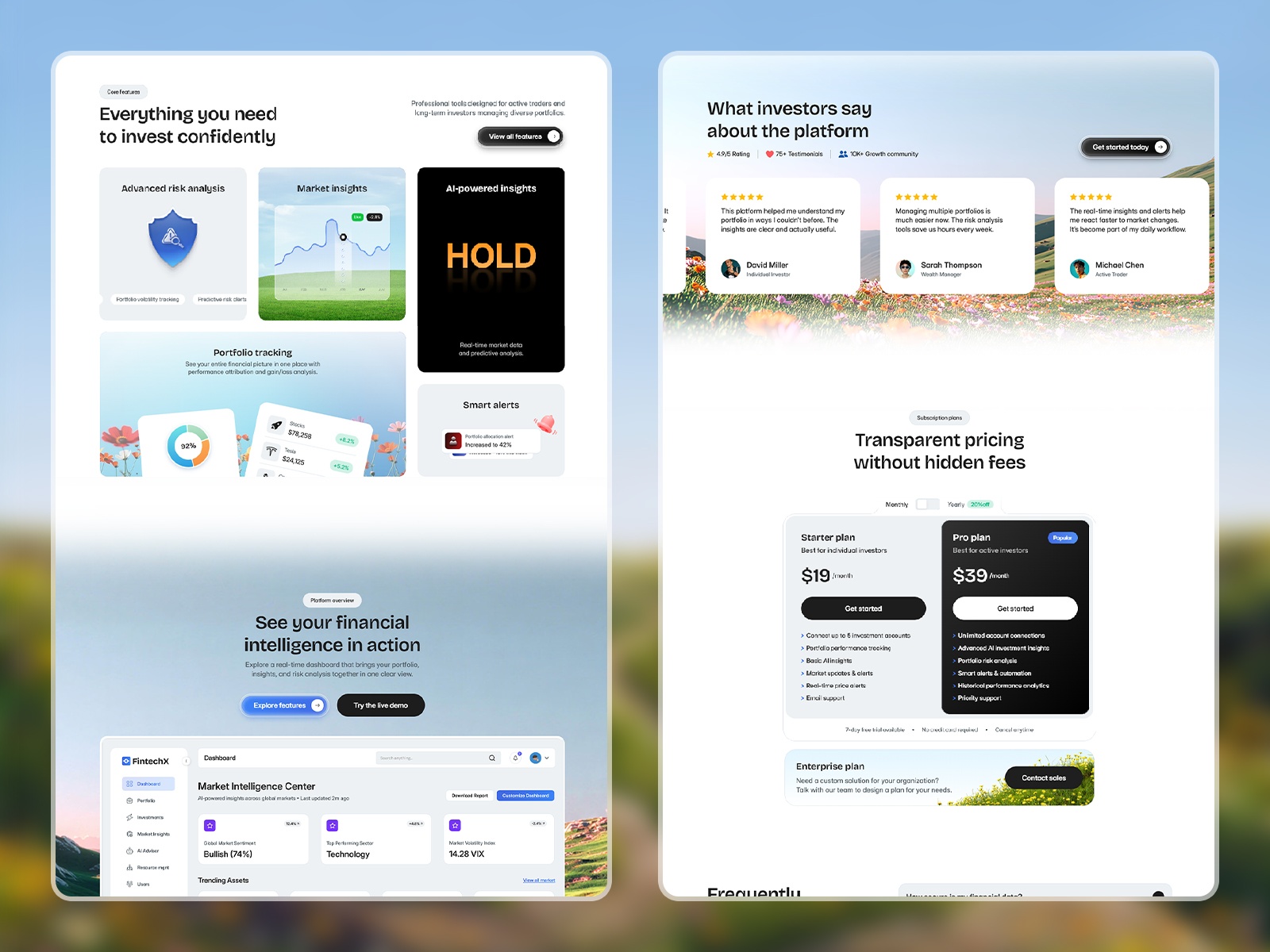 现代专业金融科技网站设计灵感，金融科技、SaaS Framer 网站模板详情图 2