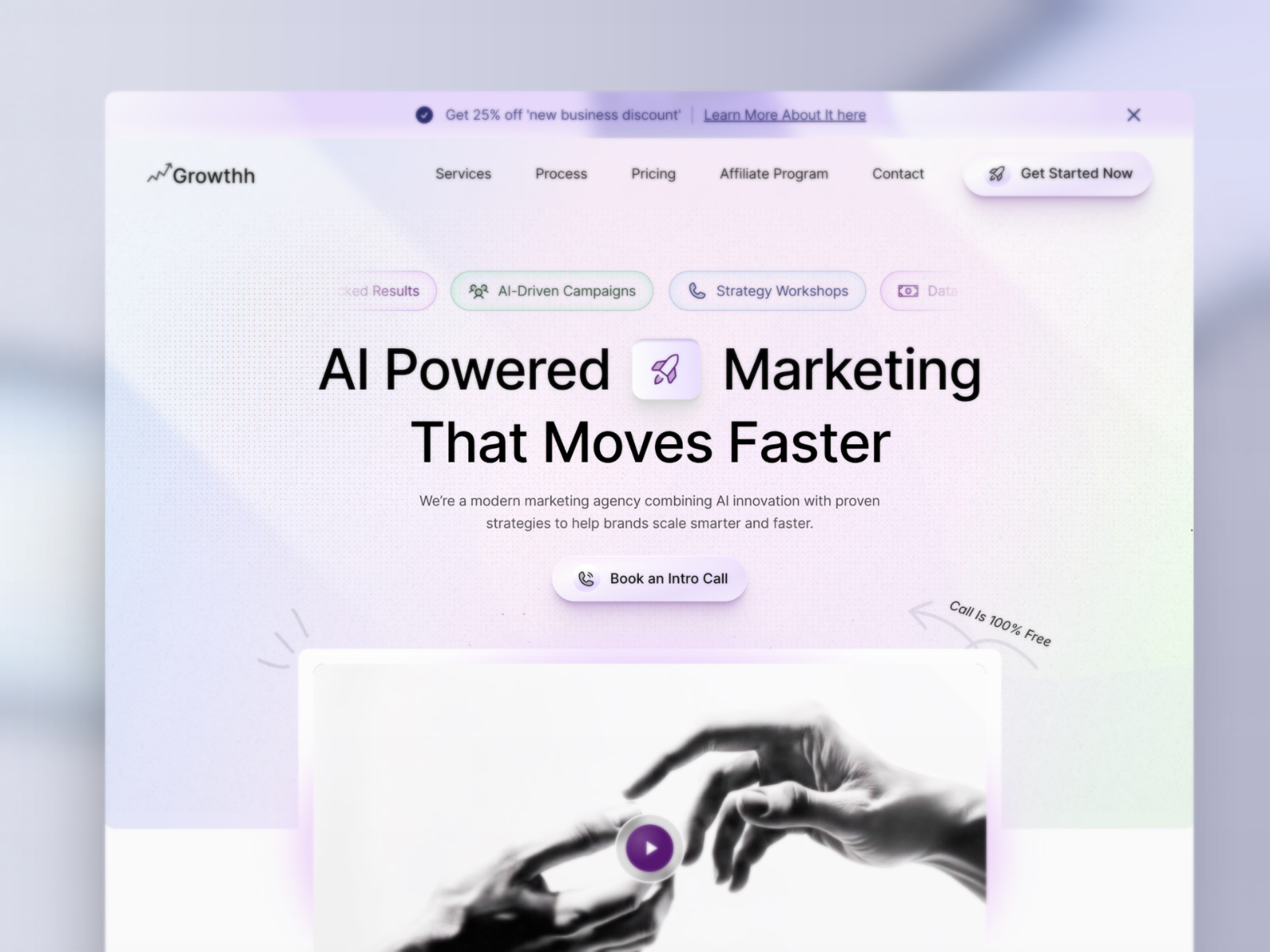 动效彩色 AI 产品官网设计灵感，人工智能、作品集 Framer 网站模板详情图 1