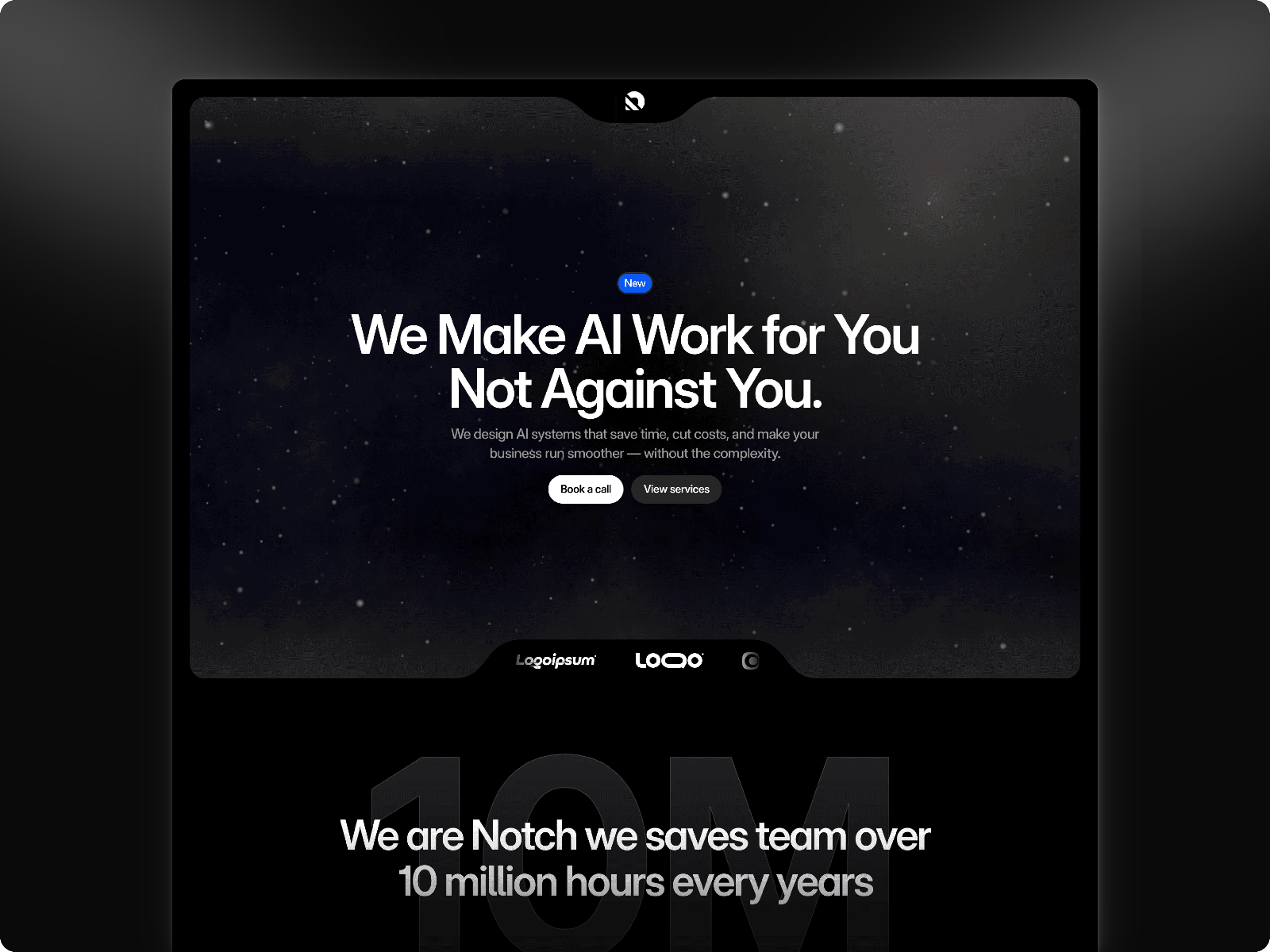 高级暗黑极简 AI 产品官网设计灵感，Web3、人工智能 Framer 网站模板详情图 1