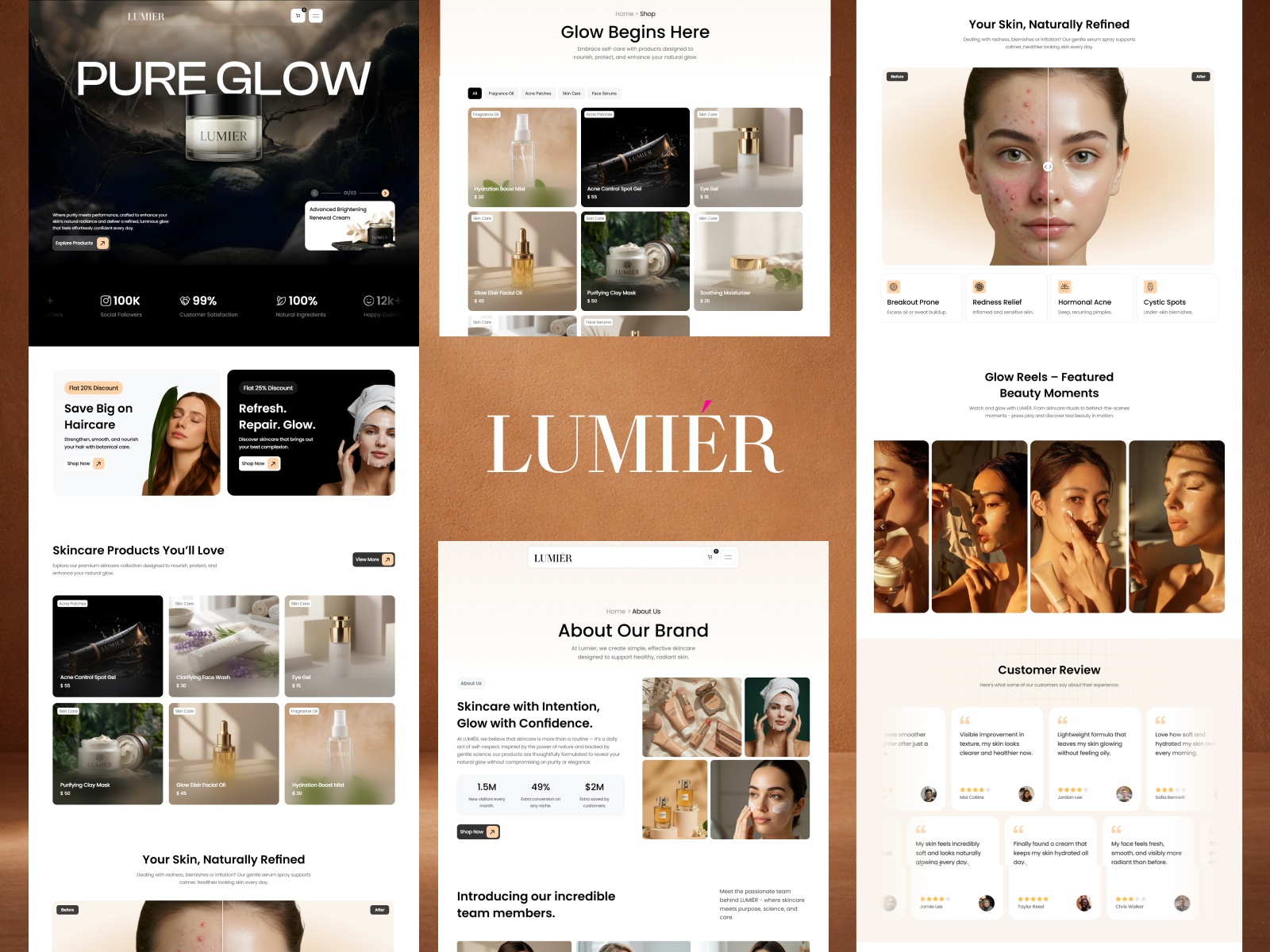 专业彩色电商网站设计灵感，电商、美容时尚 Framer 网站模板详情图 1