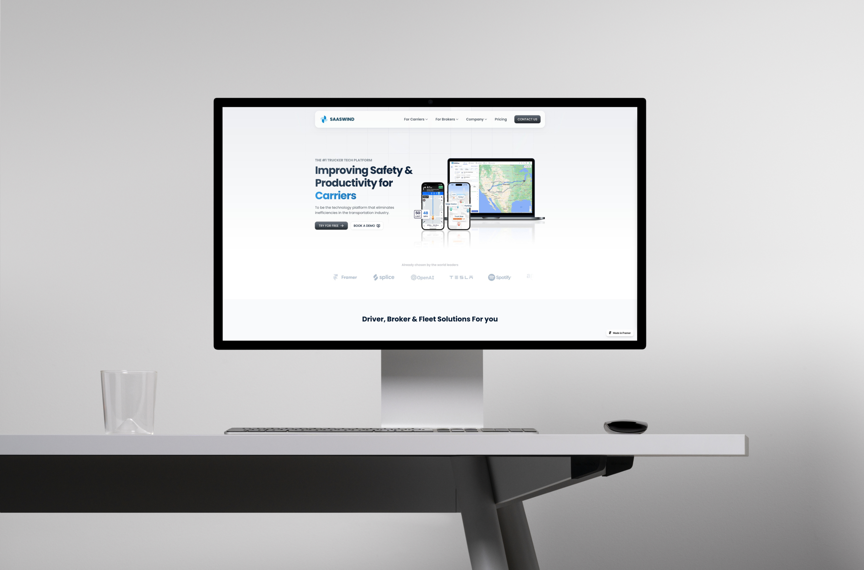 SaaS 产品官网设计灵感，建筑空间、SaaS Framer 网站模板详情图 2