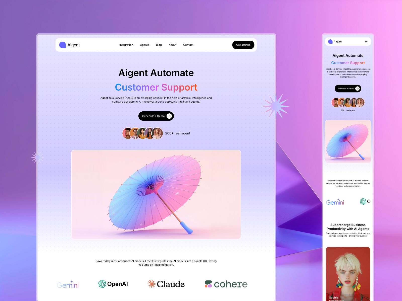 AI 产品官网设计灵感，人工智能、SaaS Framer 网站模板详情图 1