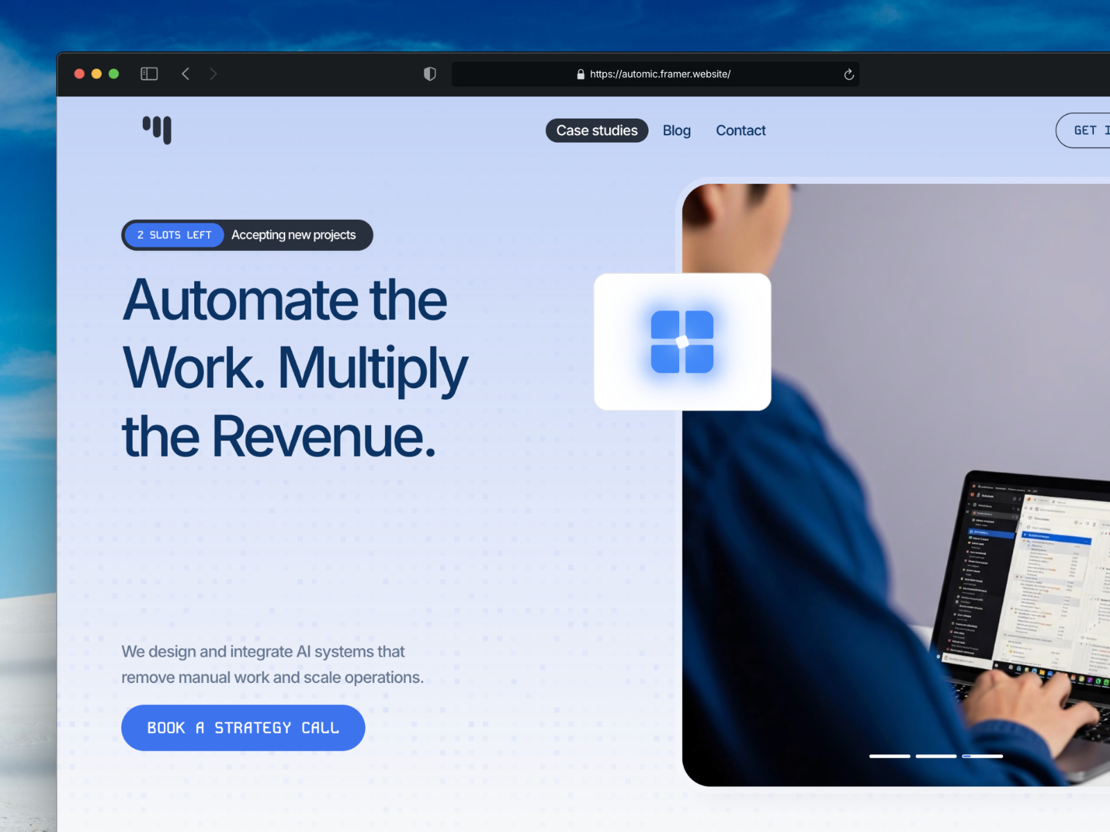 专业动效 AI 机构落地页设计灵感，人工智能、SaaS Framer 网站模板详情图 1