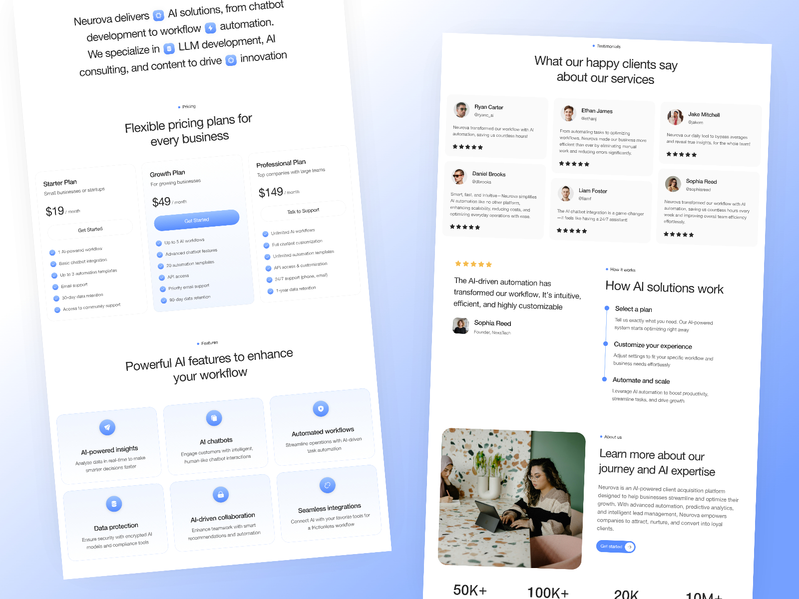 AI 机构落地页设计灵感，人工智能、设计工作室 Framer 网站模板详情图 4