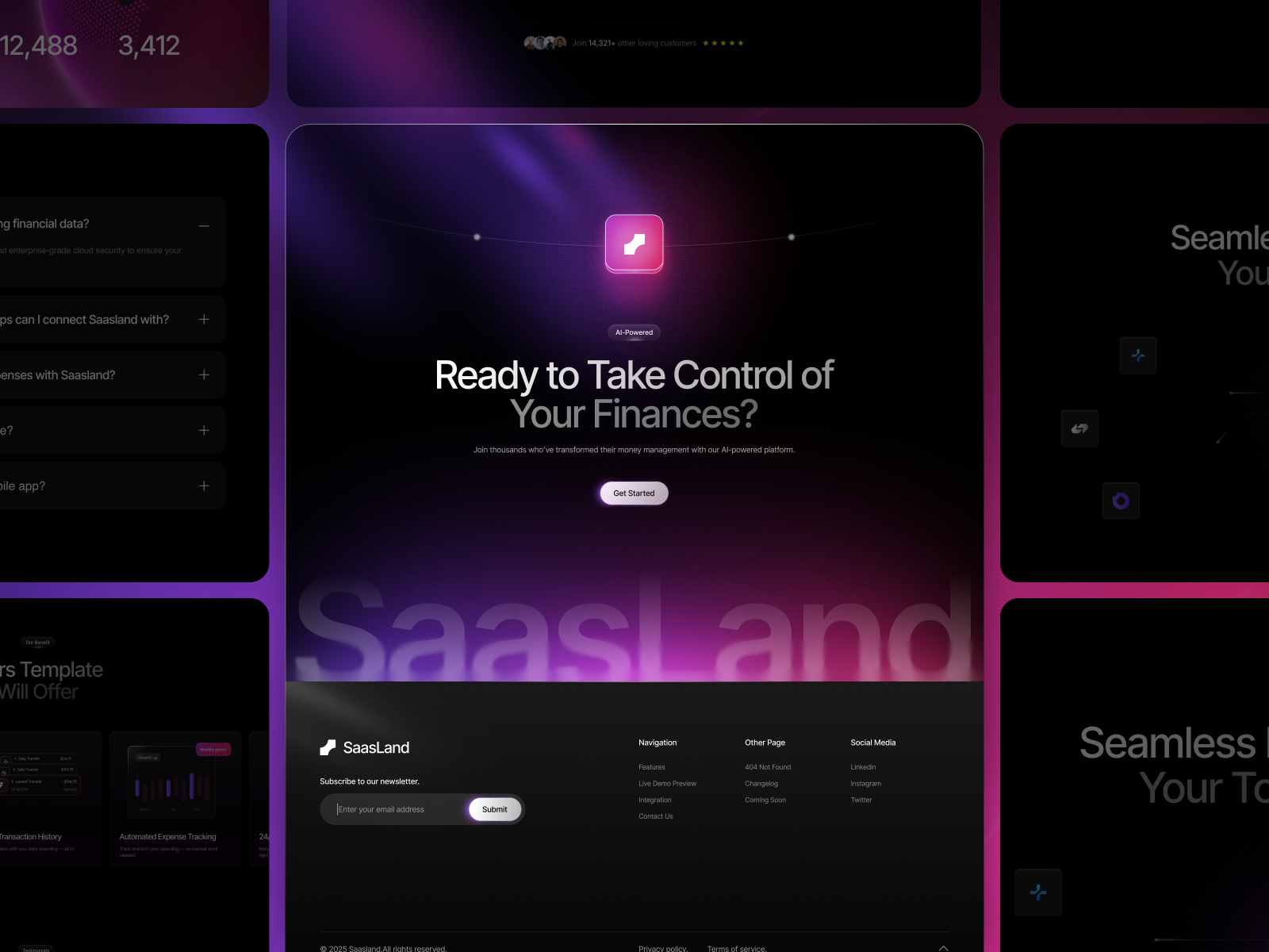 高级暗黑极简 AI 产品官网设计灵感，人工智能、SaaS Framer 网站模板详情图 4