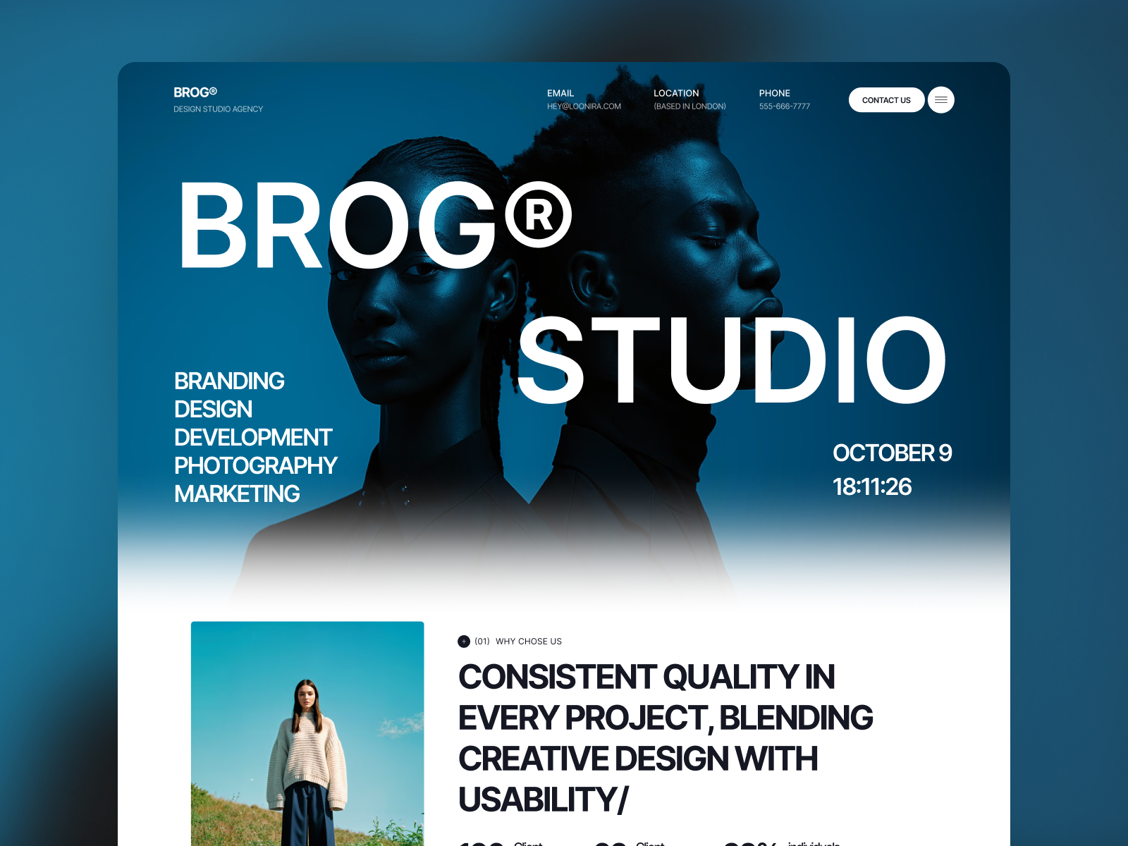 黑白极简动效创意机构官网设计灵感，设计工作室、作品集 Framer 网站模板详情图 1