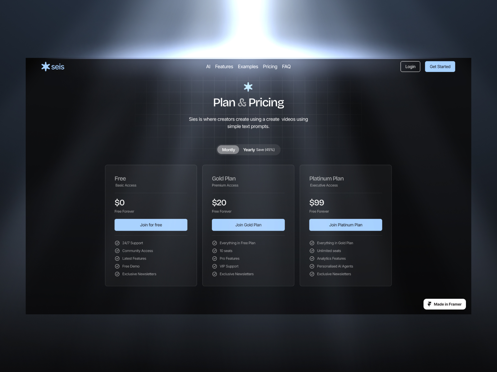SaaS 产品官网设计灵感，人工智能、SaaS Framer 网站模板详情图 4