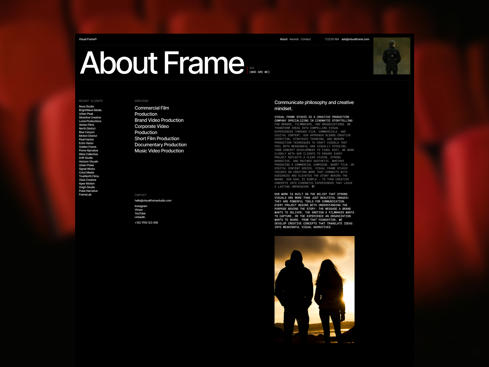 高级暗黑现代作品集网站设计灵感，博客内容、作品集 Framer 网站模板详情图 3