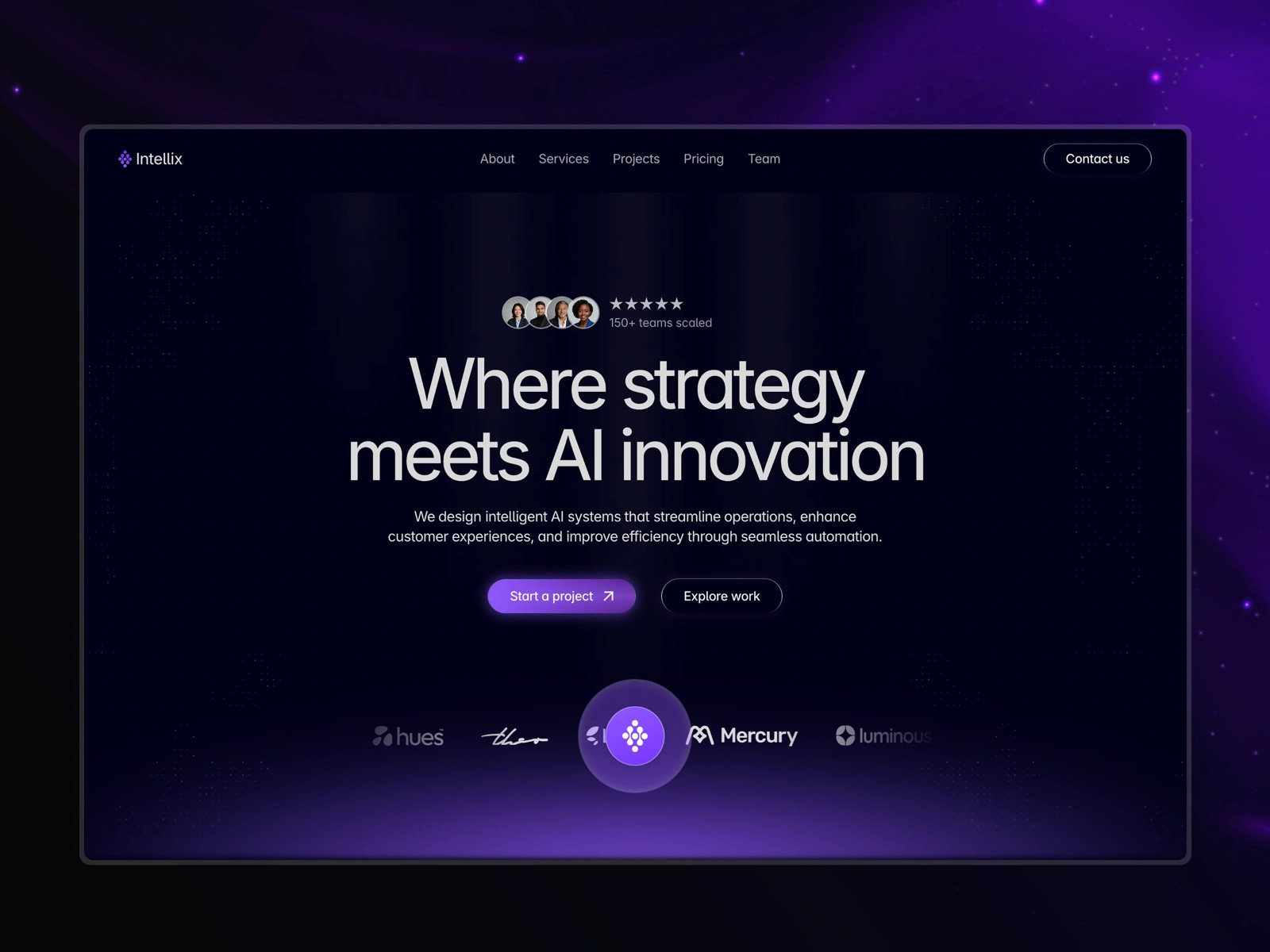 现代专业 AI 产品官网设计灵感，人工智能、SaaS Framer 网站模板详情图 1