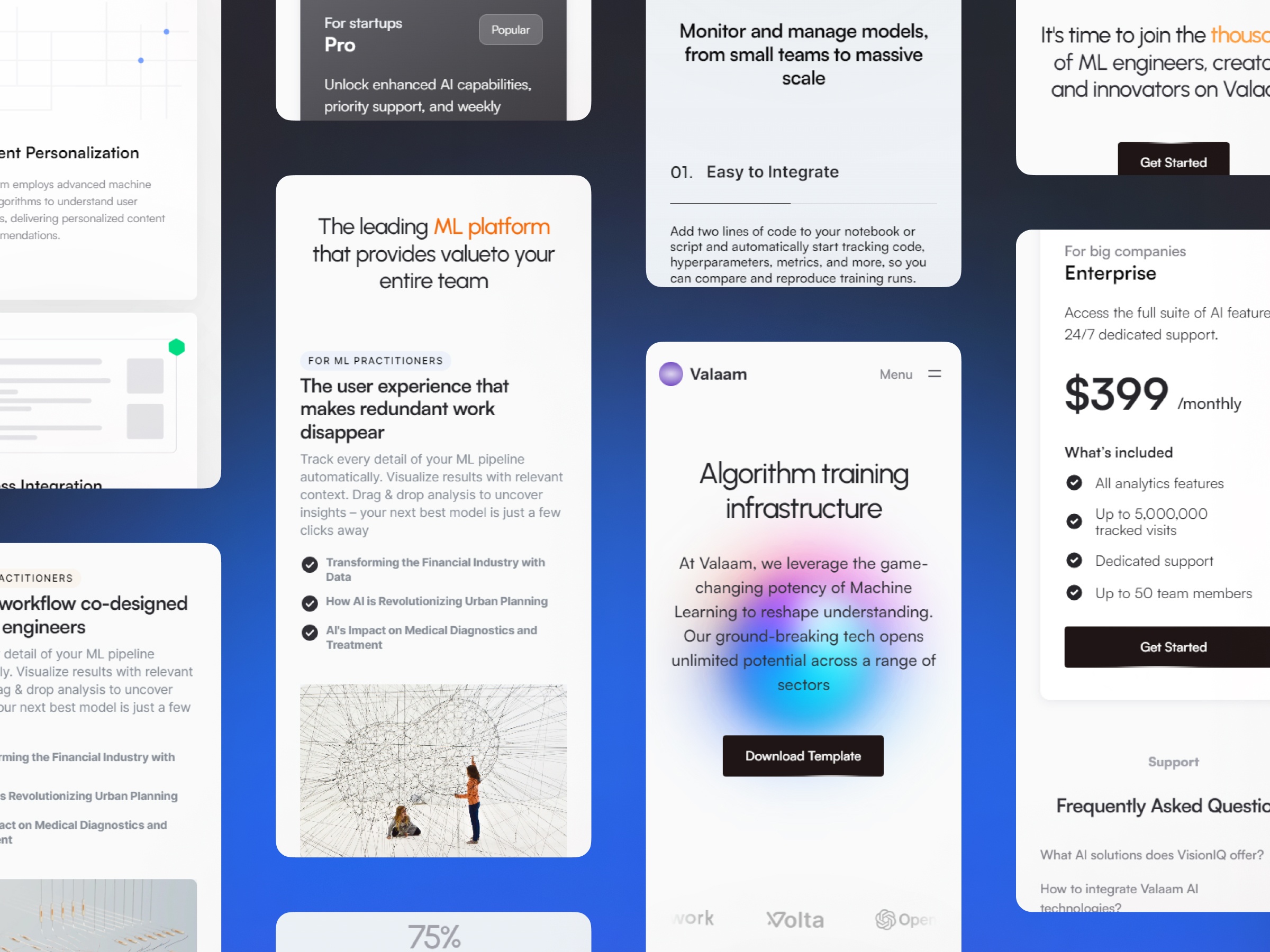 极简现代落地页设计案例，人工智能、教育培训 Framer 网站模板详情图 2