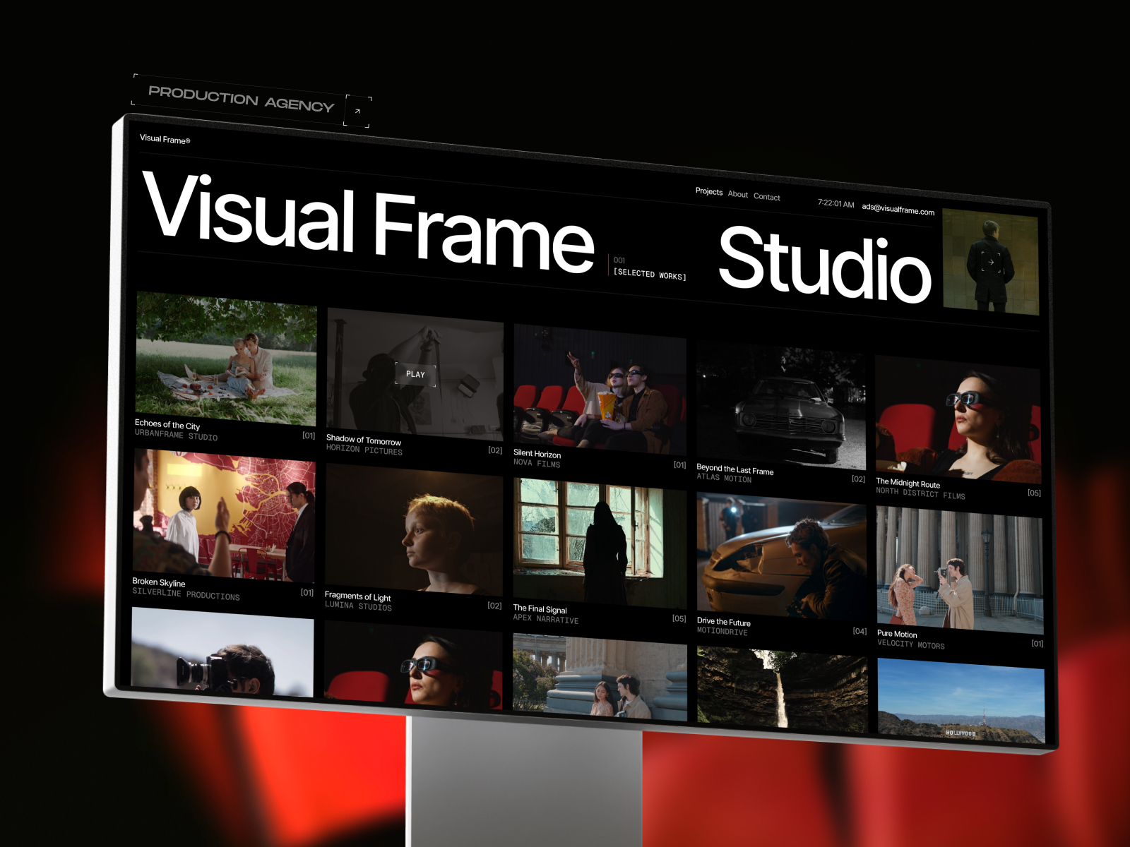 高级暗黑现代作品集网站设计灵感，博客内容、作品集 Framer 网站模板详情图 1