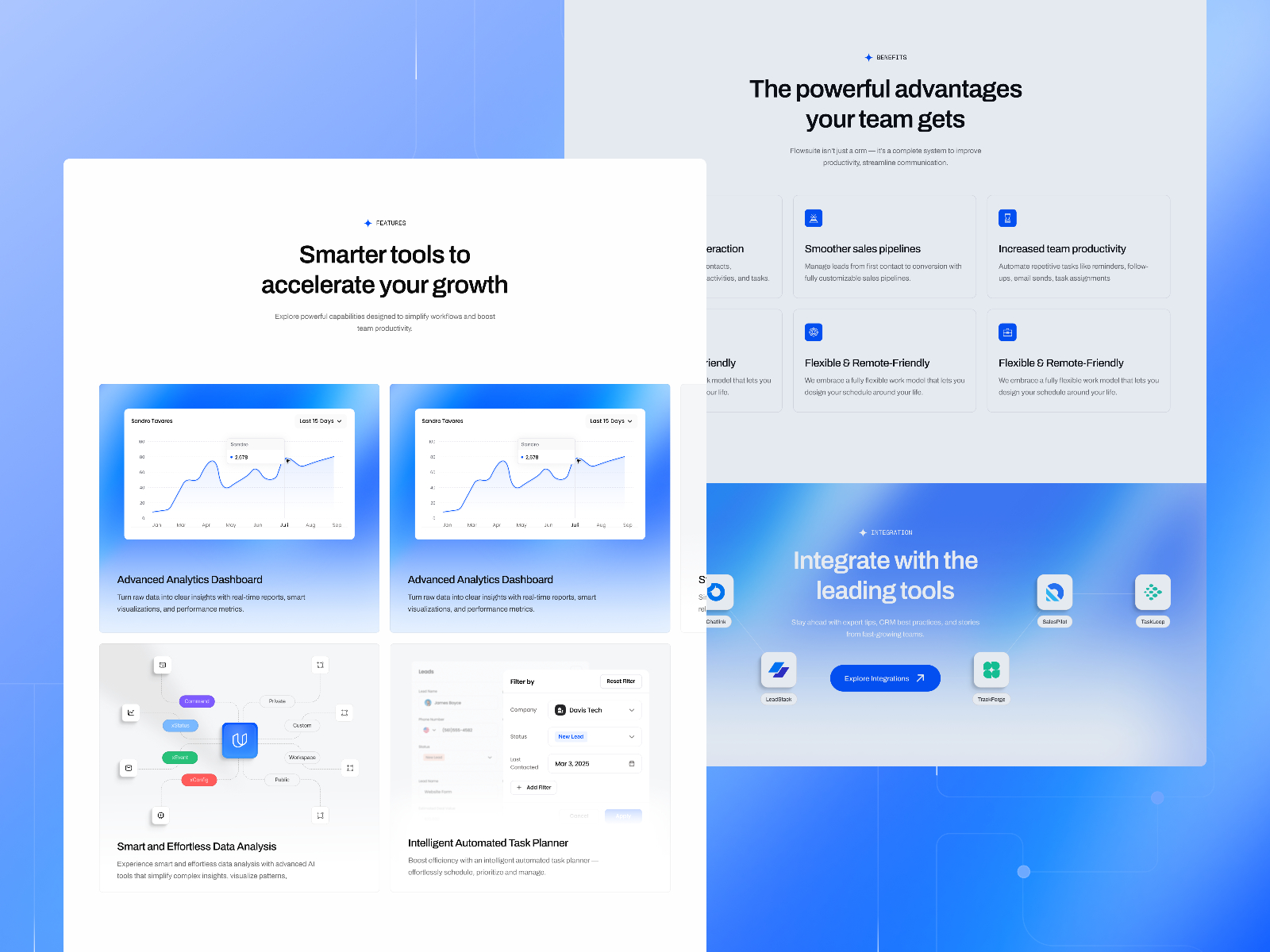 极简清爽浅色 SaaS 产品官网设计灵感，SaaS、落地页 Framer 网站模板详情图 2