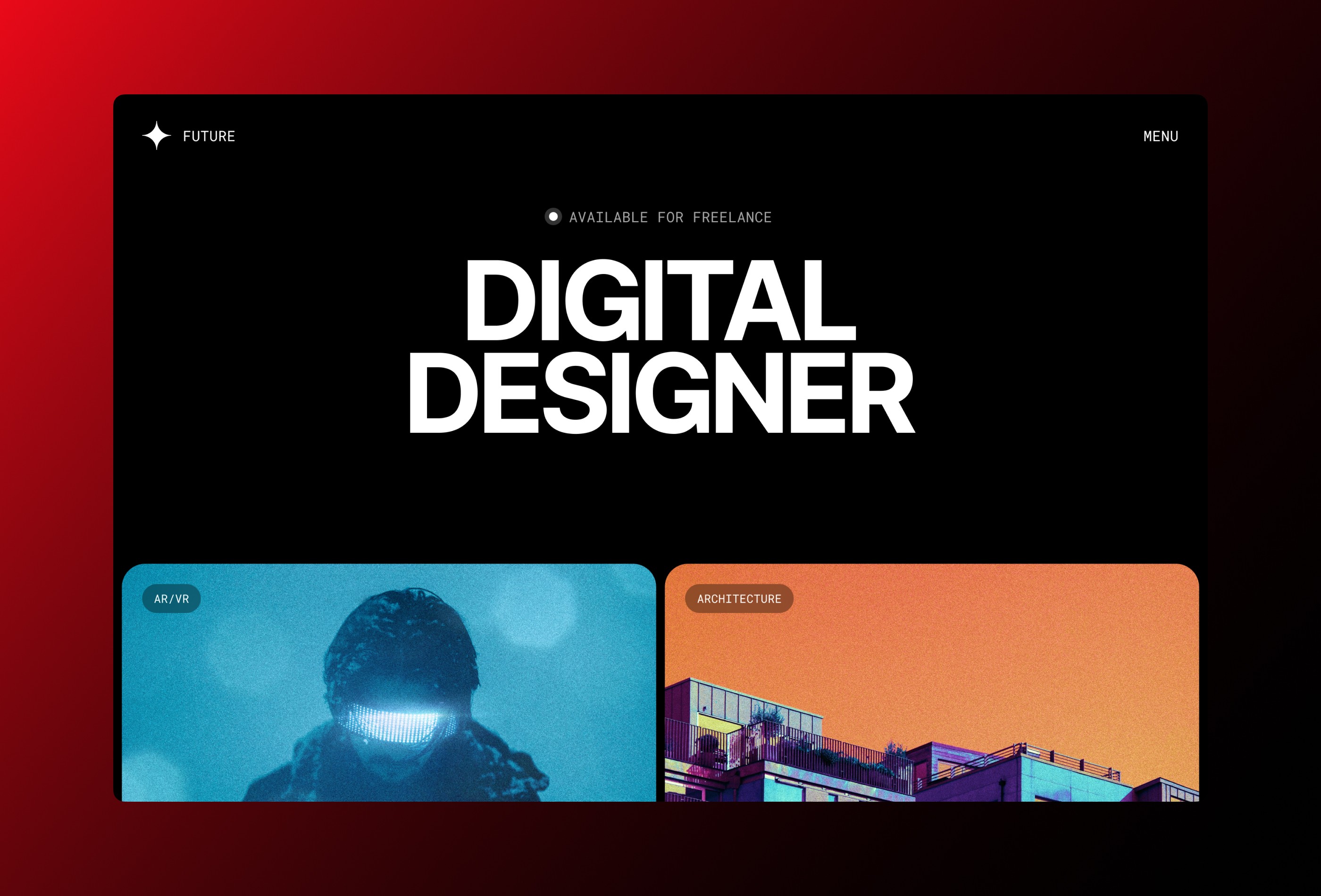 高级暗黑极简作品集网站设计灵感，作品集 Framer 网站模板详情图 2