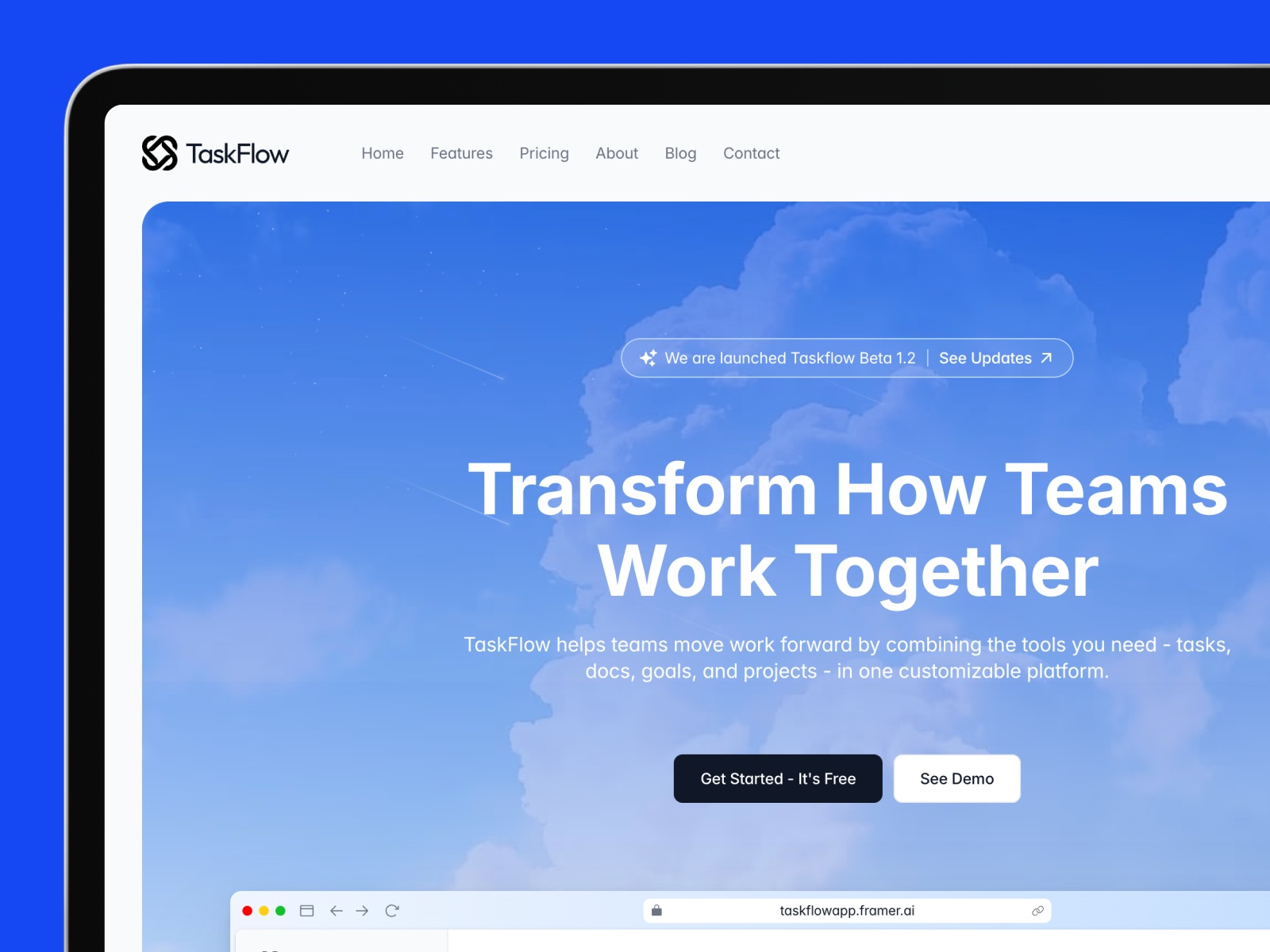 现代专业 AI 产品官网设计灵感，Web3、人工智能 Framer 网站模板详情图 1