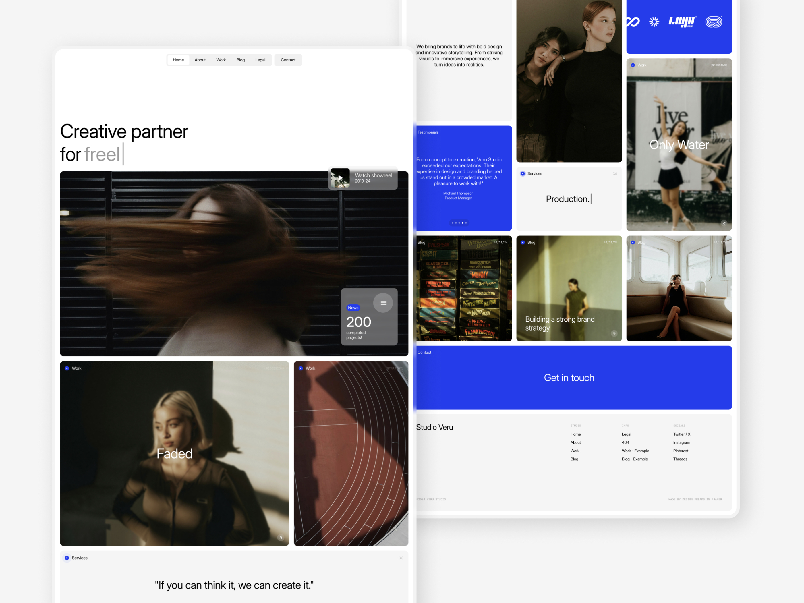 极简现代创意机构官网设计灵感，SaaS、设计工作室 Framer 网站模板详情图 2