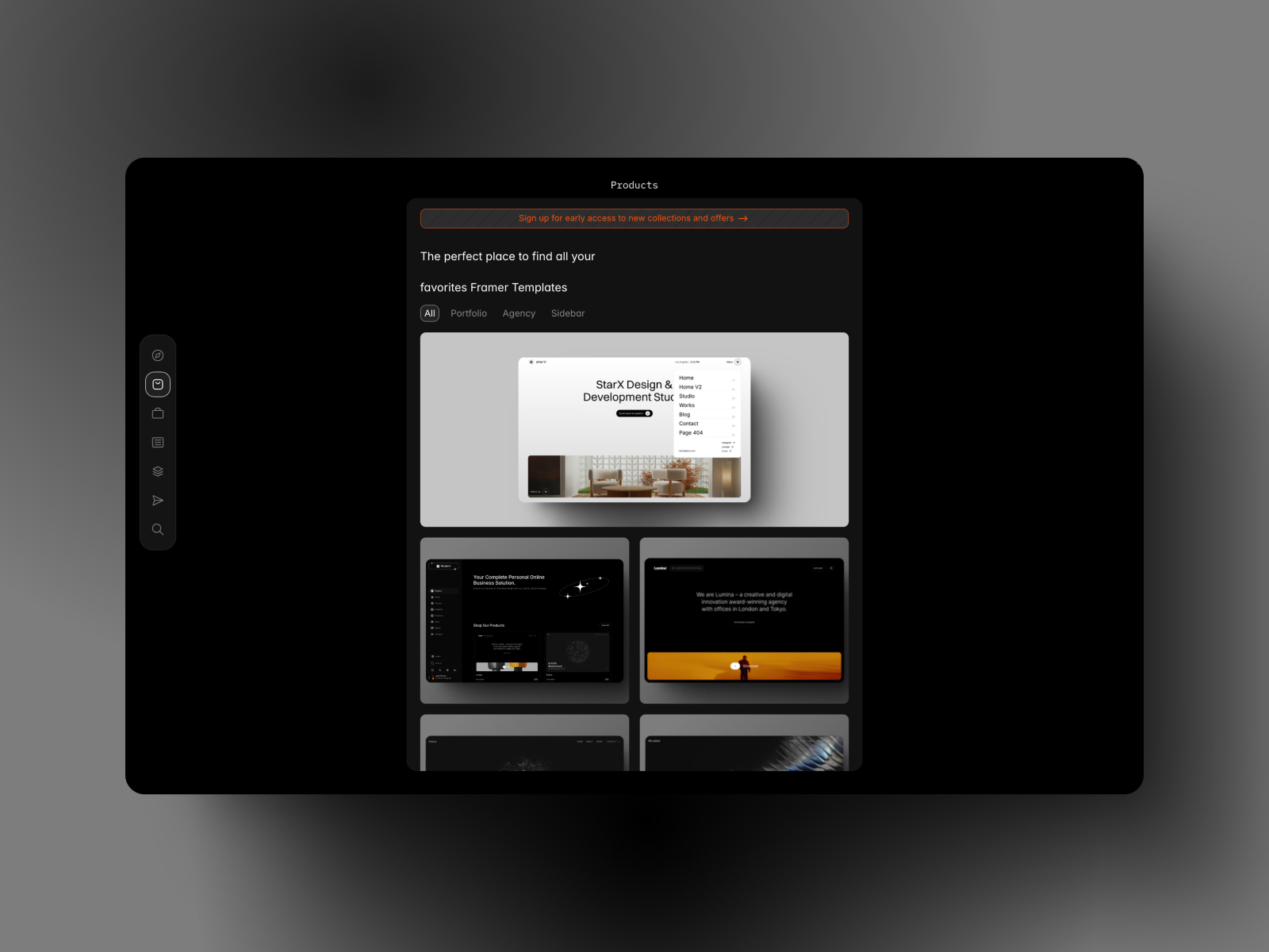 电商网站设计灵感，电商、作品集 Framer 网站模板详情图 2