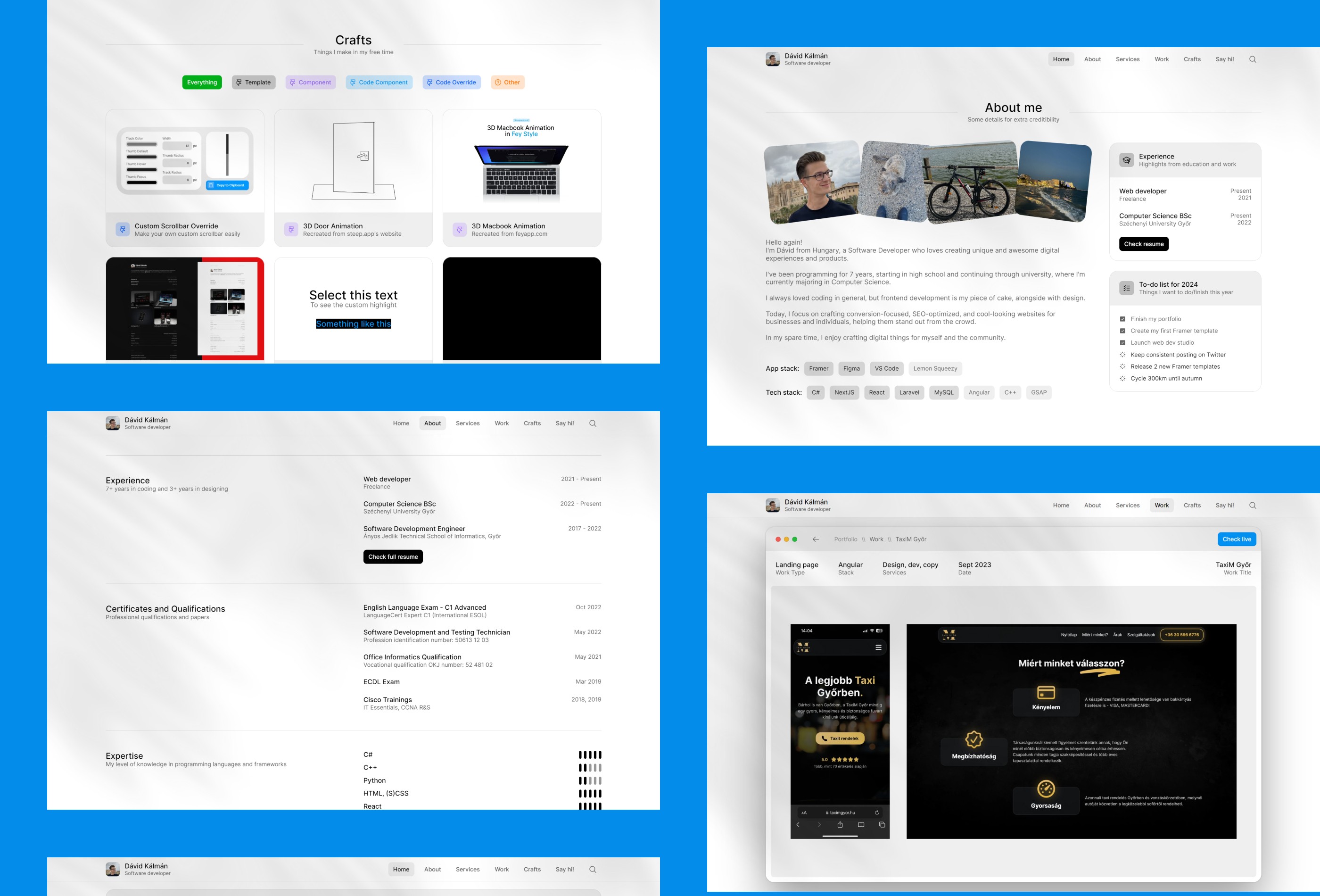 极简作品集网站设计灵感，作品集、美容时尚 Framer 网站模板详情图 2
