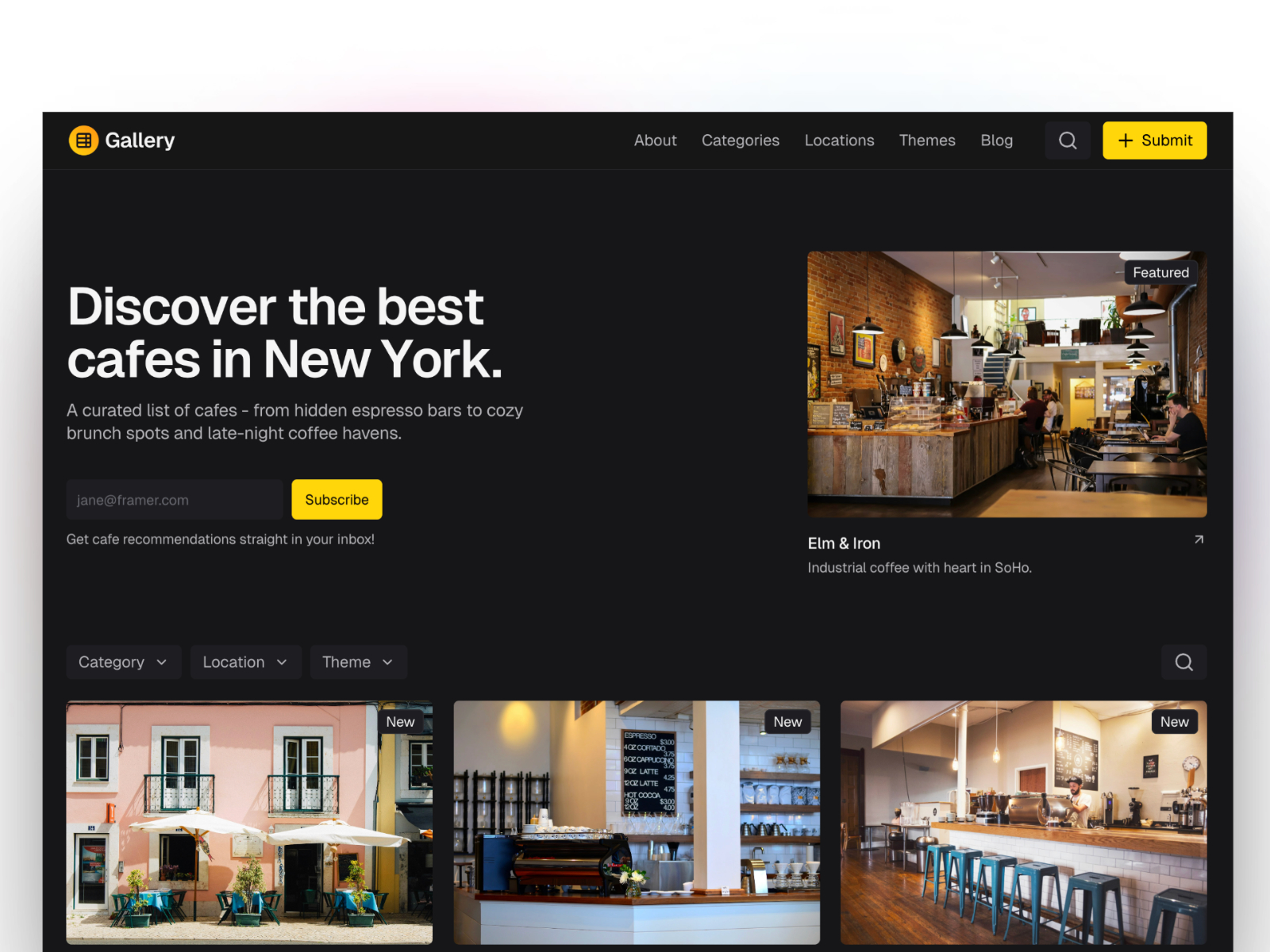 极简现代作品集网站设计灵感，SaaS、作品集 Framer 网站模板详情图 1
