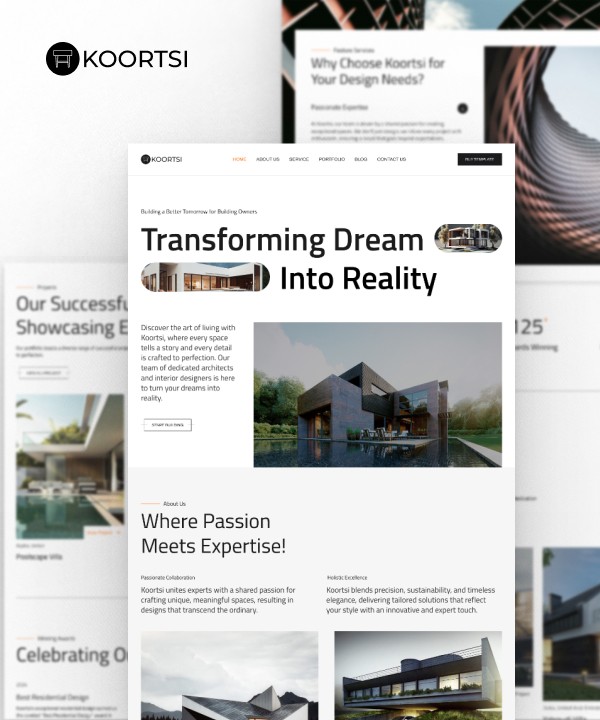 个人品牌网站设计灵感，房地产、建筑空间 Framer 网站模板详情图 1