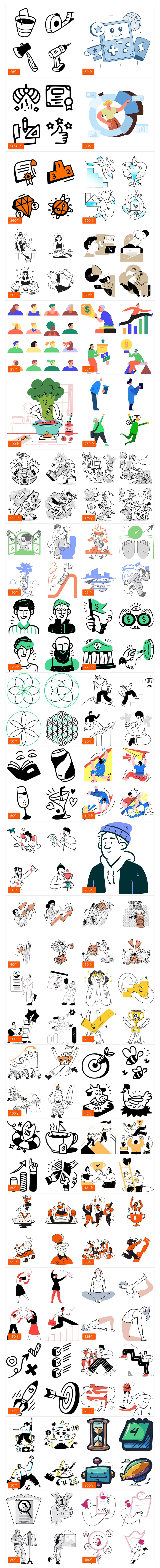 顶赞！超滑素材212份！上万个精选矢量插画文件！，插画 Figma 素材详情图 4