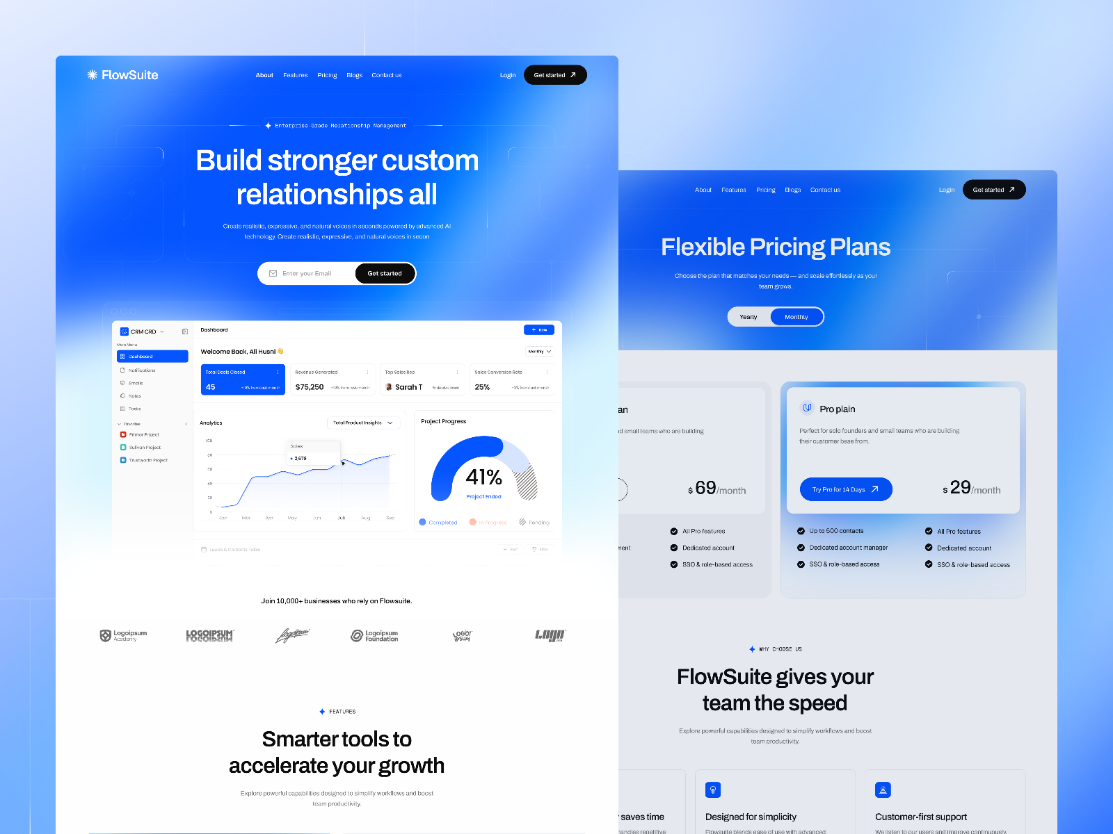 极简清爽浅色 SaaS 产品官网设计灵感，SaaS、落地页 Framer 网站模板详情图 4