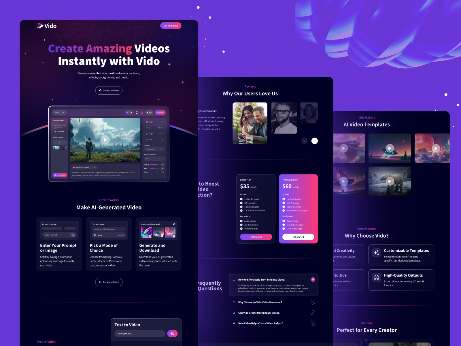 现代渐变 AI 产品官网设计灵感，人工智能、博客内容 Framer 网站模板详情图 2
