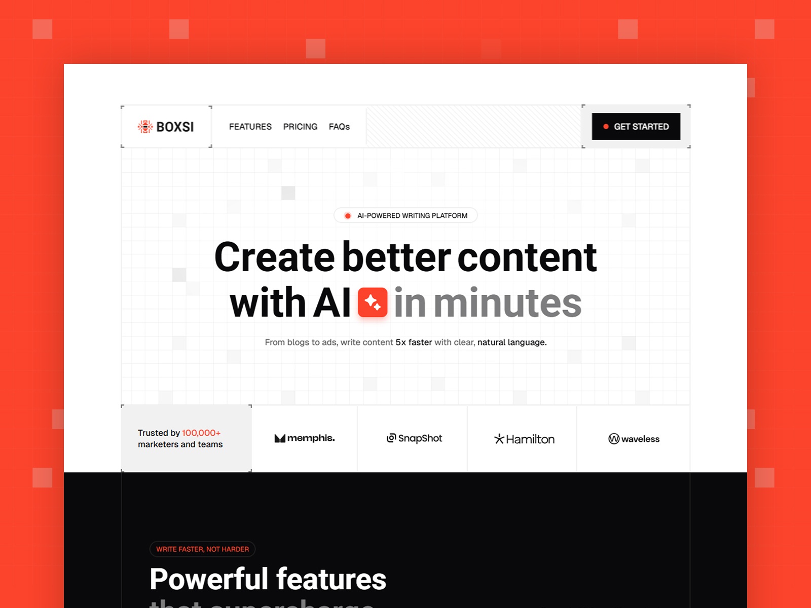 现代专业 AI 产品官网设计灵感，人工智能、SaaS Framer 网站模板详情图 1